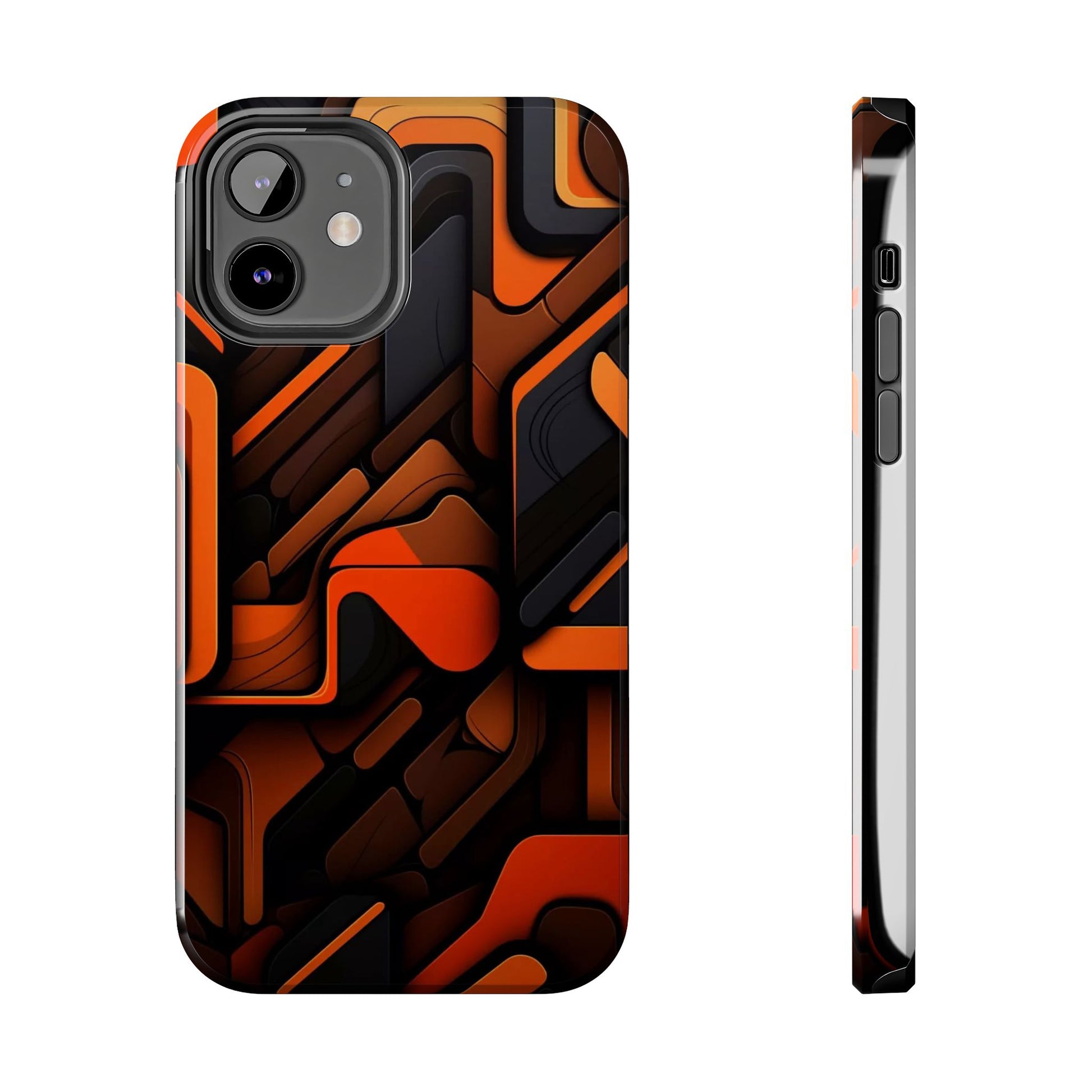 Orange Abstract Art Design Phone Case for Select iPhones & Samsung Galaxy Phones