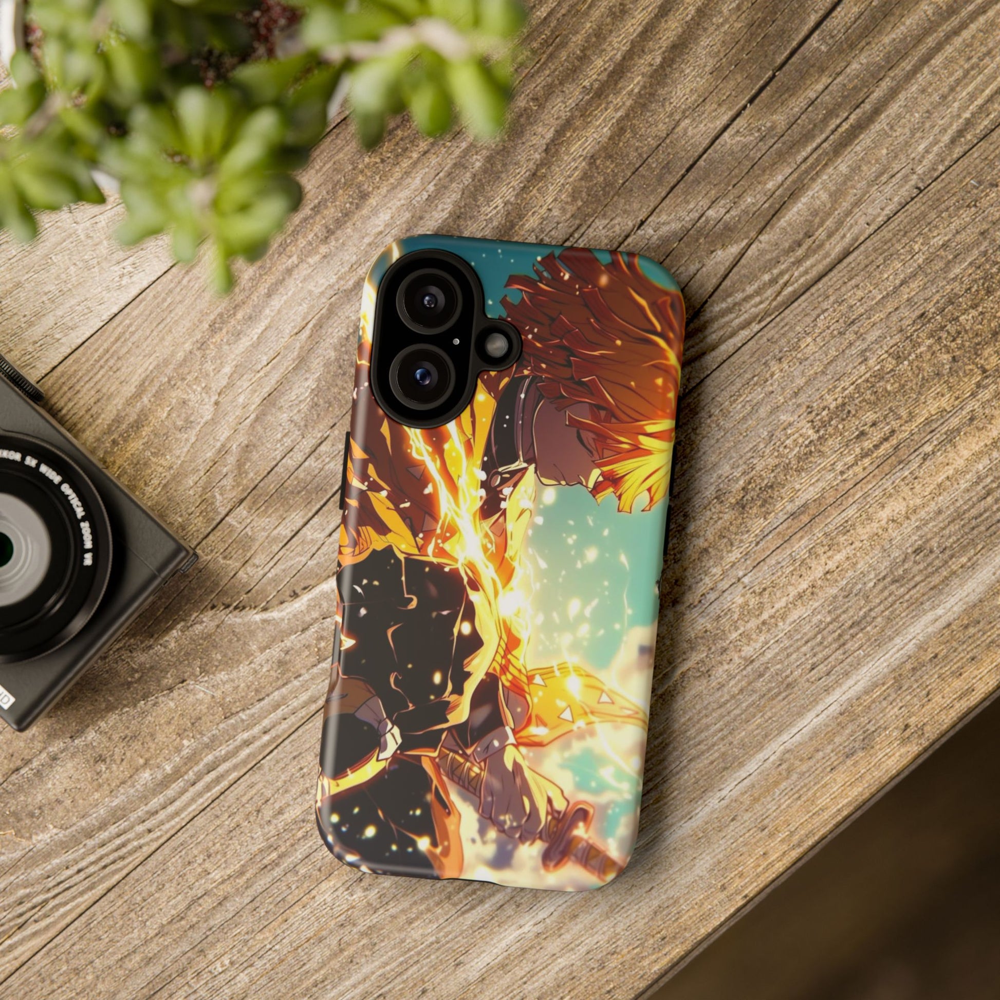 Demon Slayer Zenitsu Anime Theme Phone Case, Tough Cases for iPhones, Samsung, and Pixel