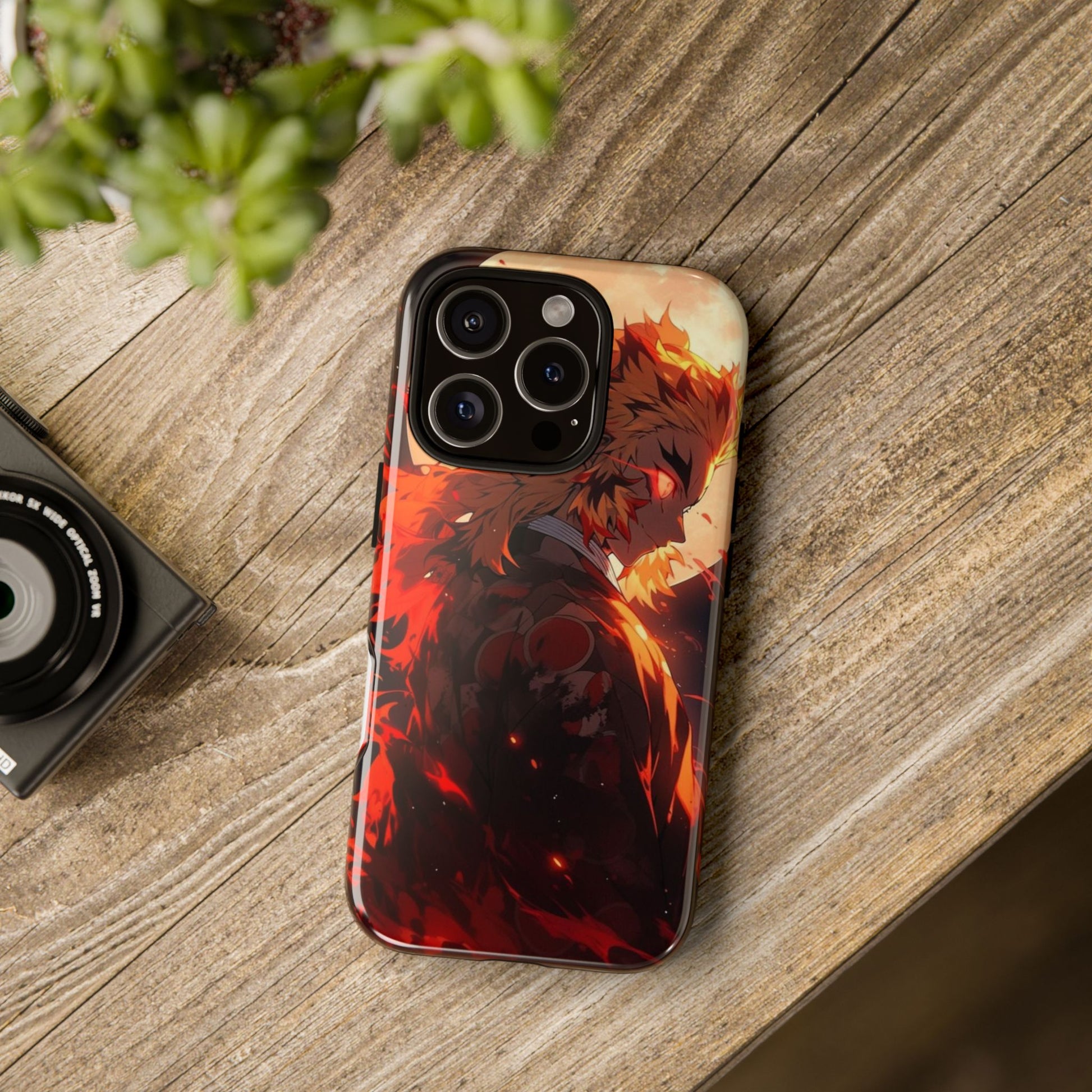 Demon Sl;ayer Rengoku Anime Phone Case, Tough Cases for iPhones, Samsung, and Pixel