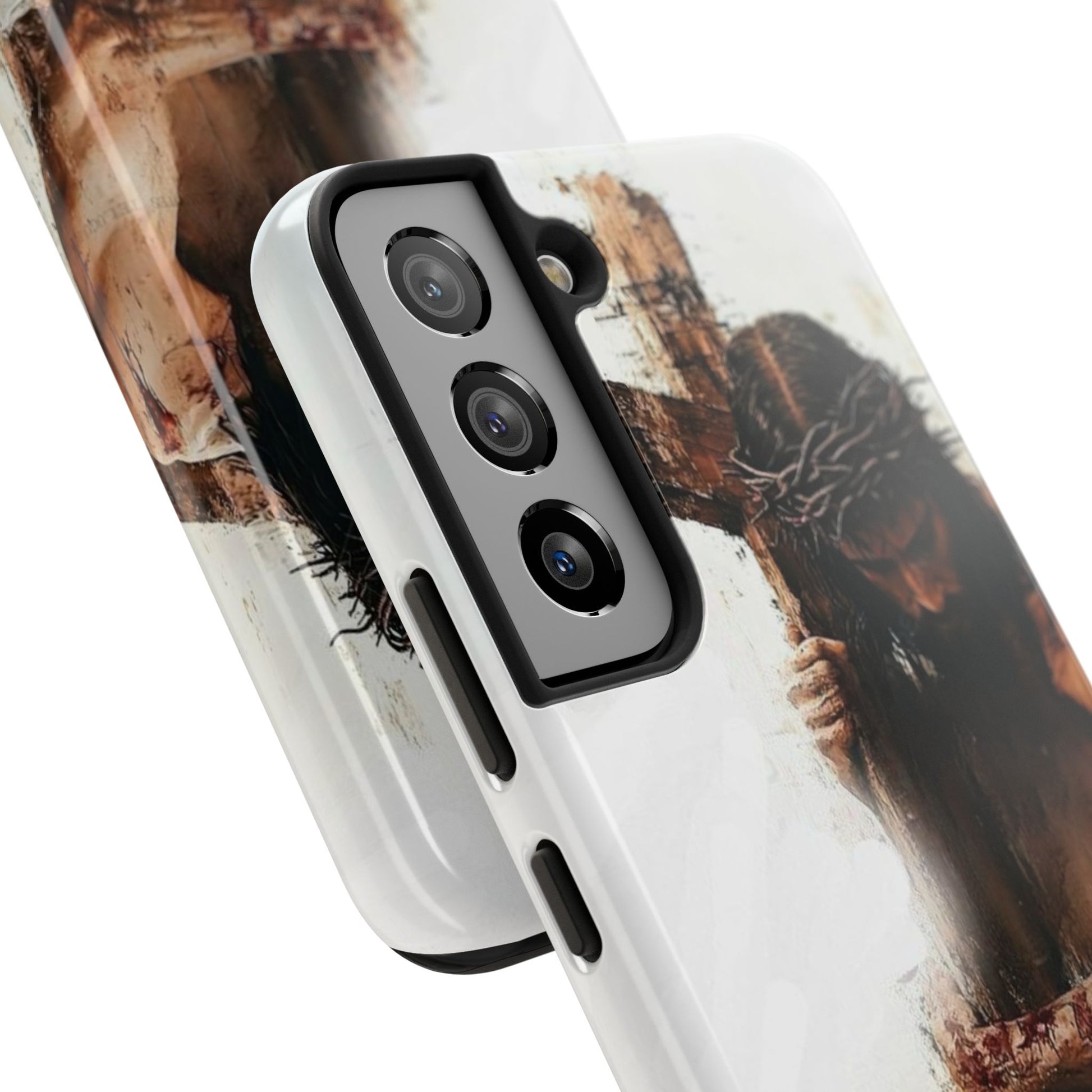 Christian Art Jesus Carrying Cross Phone Case for iPhone & Samsung Galaxy Phones