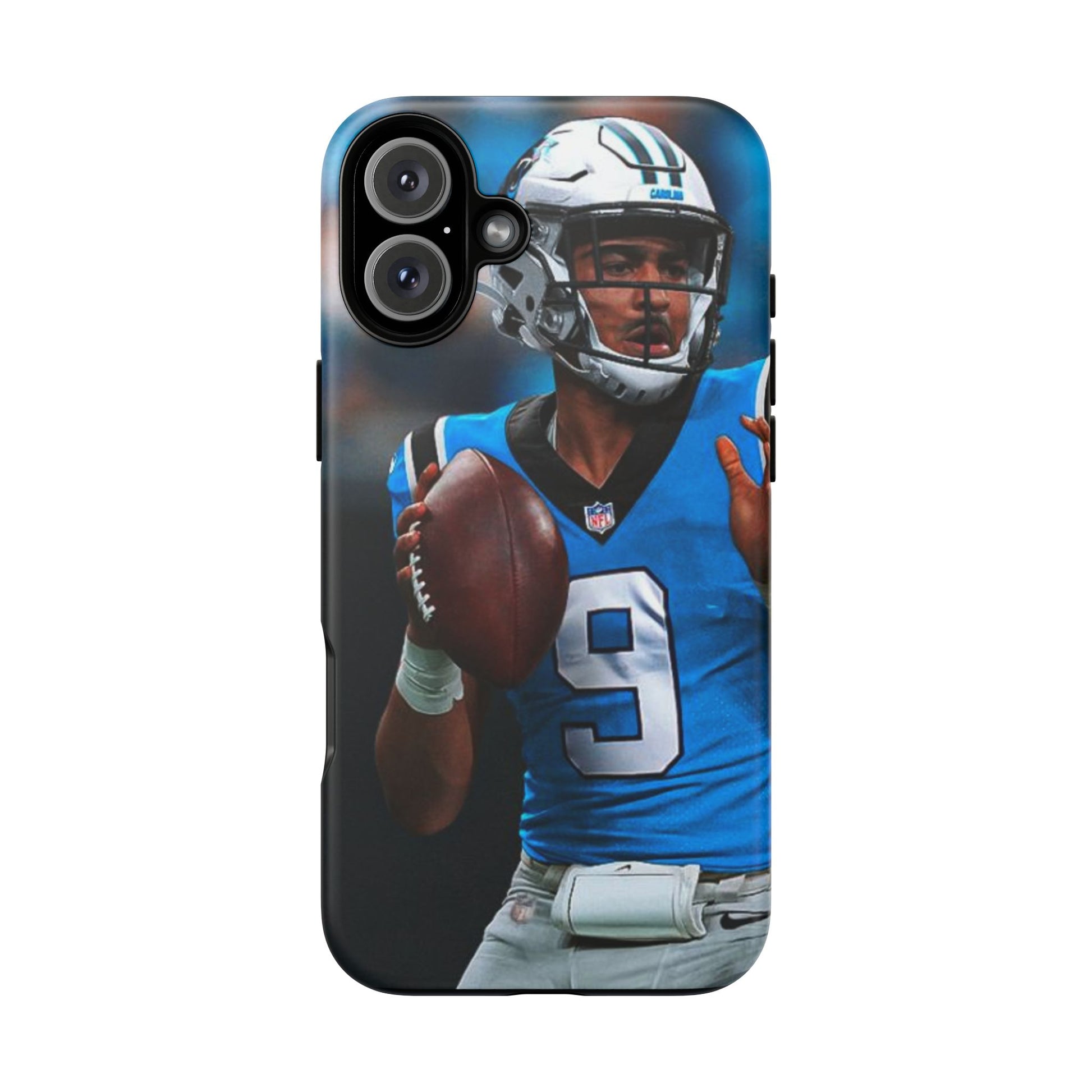 Carolina Panthers Bryce Young Football Tough Cases for iPhones, Samsung, and Pixel