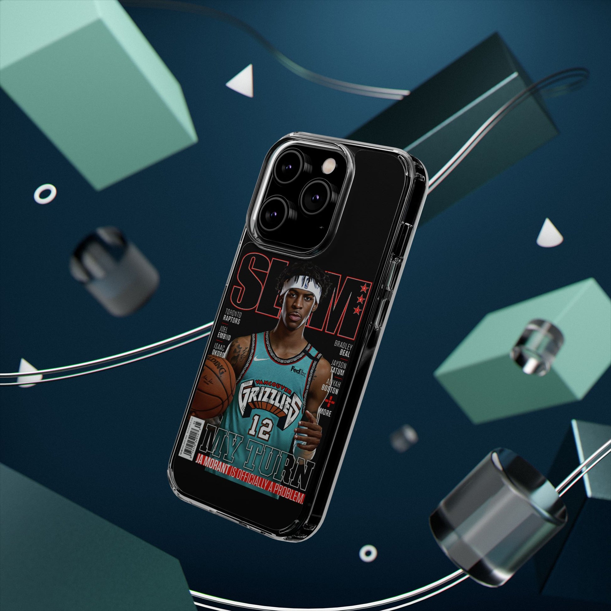 Ja Morant SLAM themed Basketball Inspired design Clear Phone Cases
