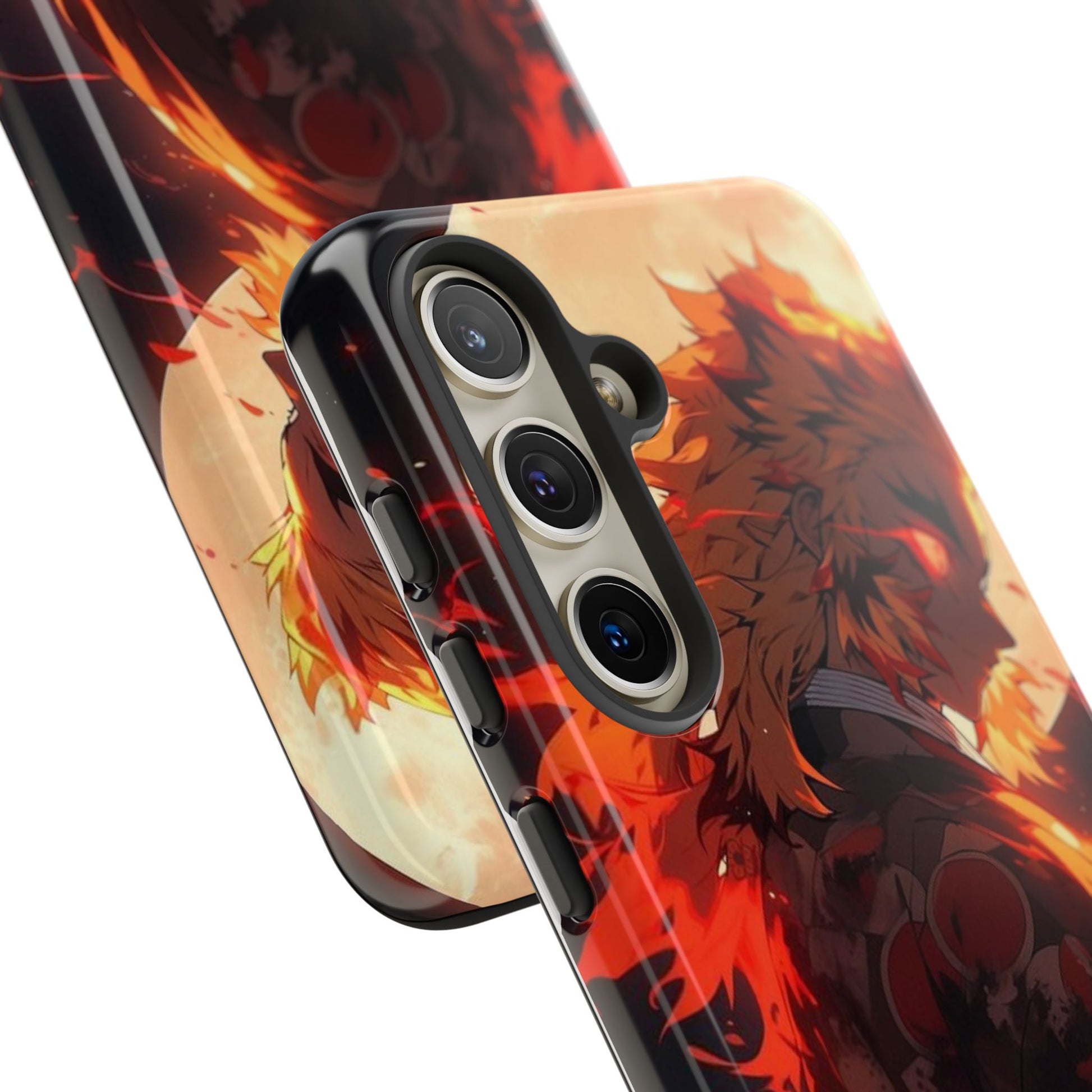 Demon Sl;ayer Rengoku Anime Phone Case, Tough Cases for iPhones, Samsung, and Pixel