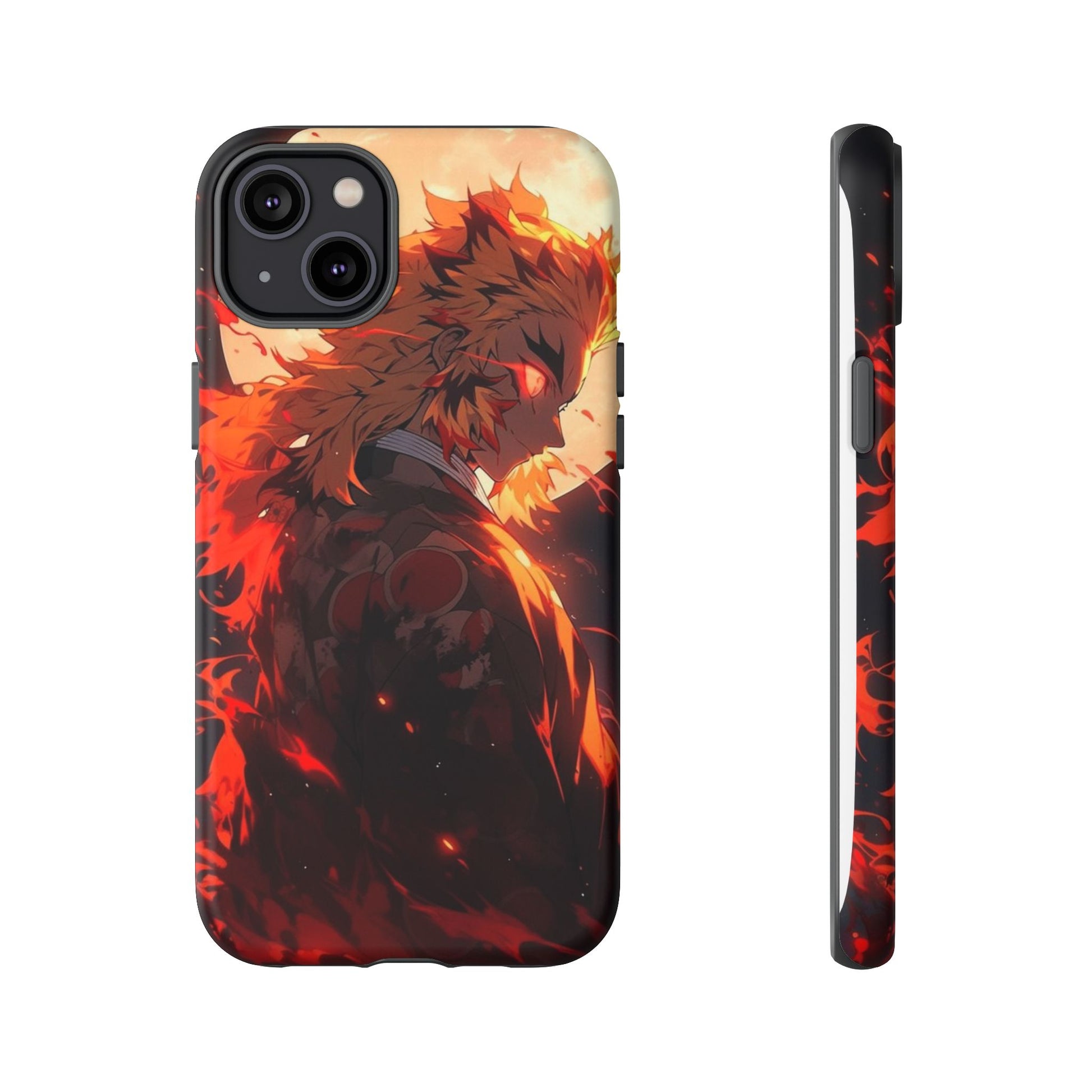 Demon Sl;ayer Rengoku Anime Phone Case, Tough Cases for iPhones, Samsung, and Pixel