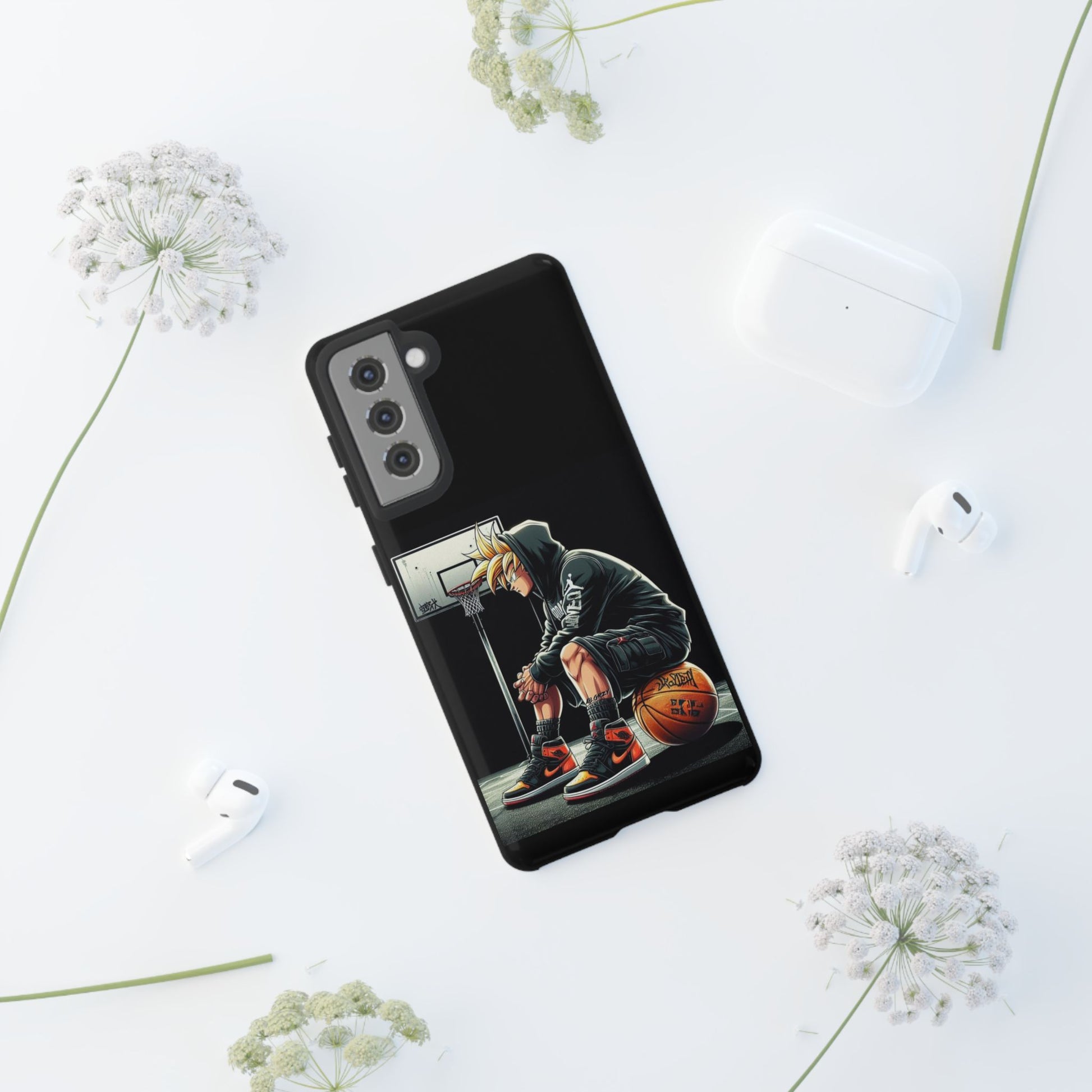 Son Goku Basketball Tough Cases for iPhones, Samsung, and Pixel