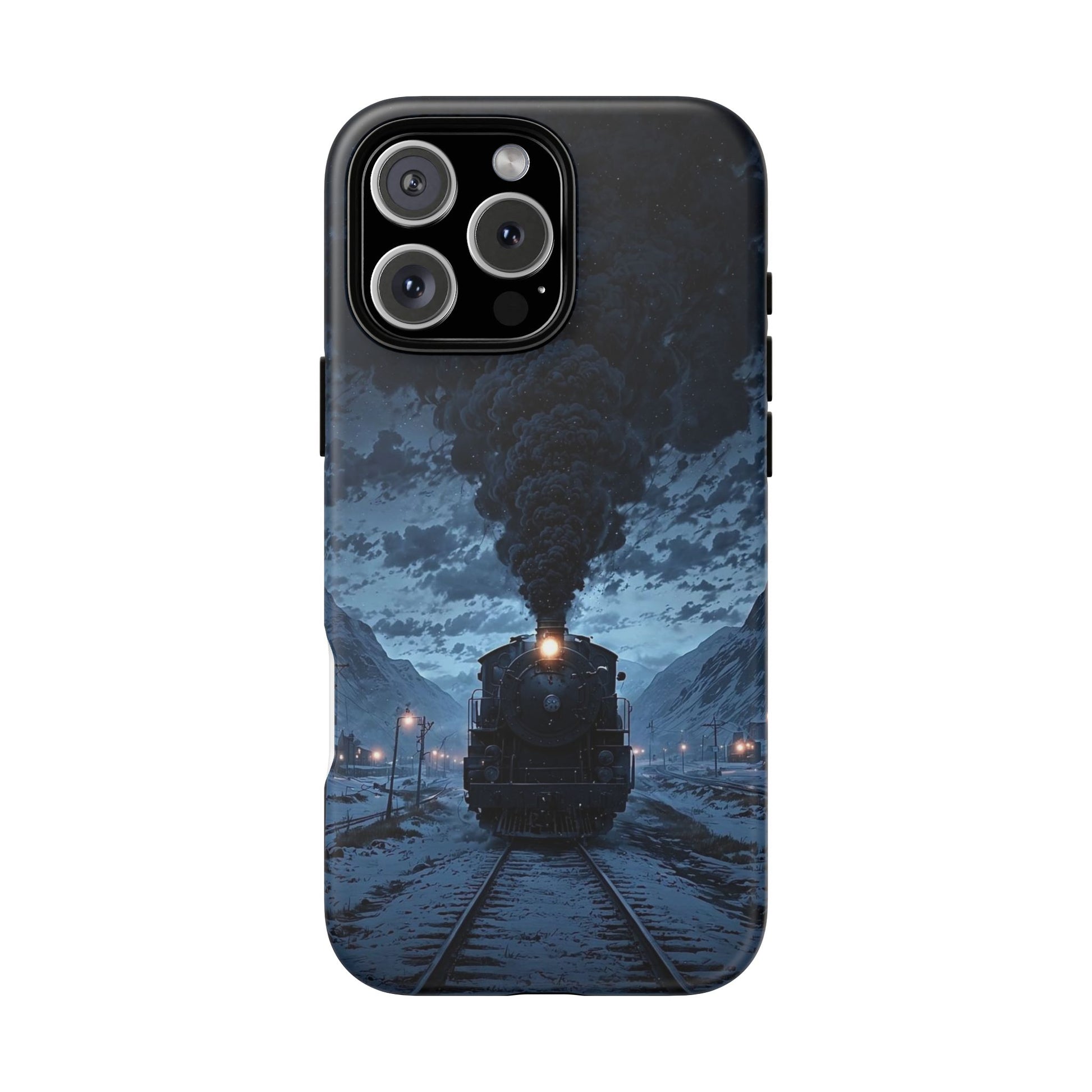 Steam Engine Train Themed Tough Cases for iPhones, Samsung, and Pixel