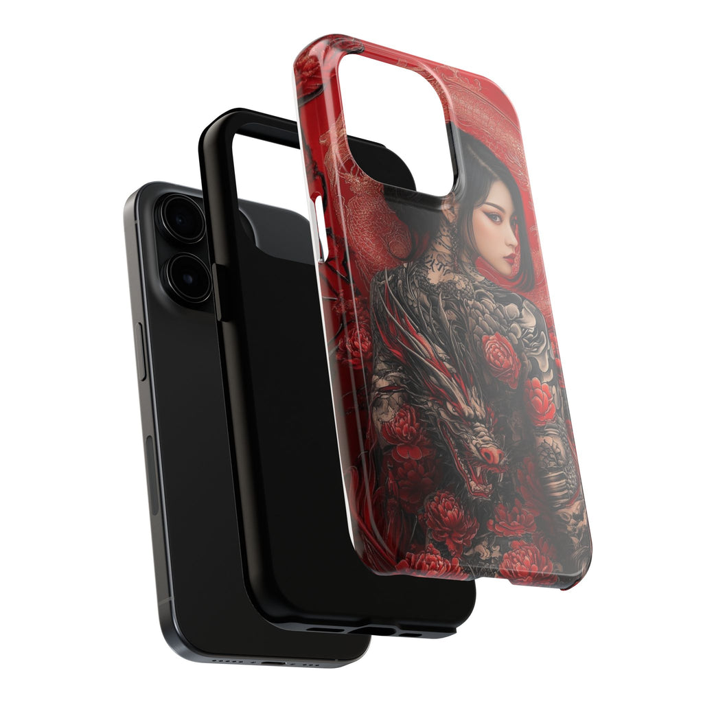 Japanese Geisha Tattooed Girl Phone Cases for Iphones & Samsung Durable