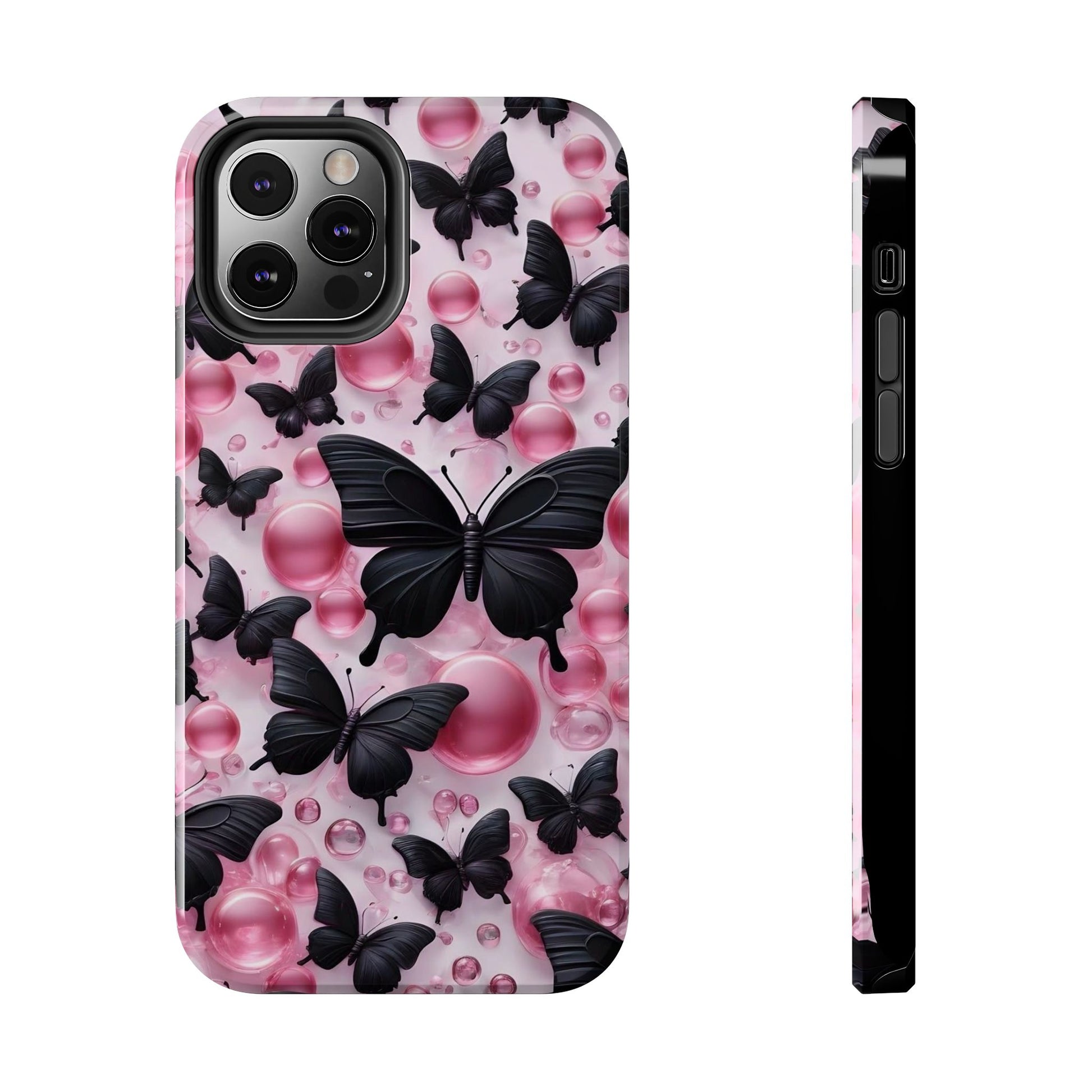 Pearls and Butterflies Theme Phone Cases for iPhones & Samsung Phones