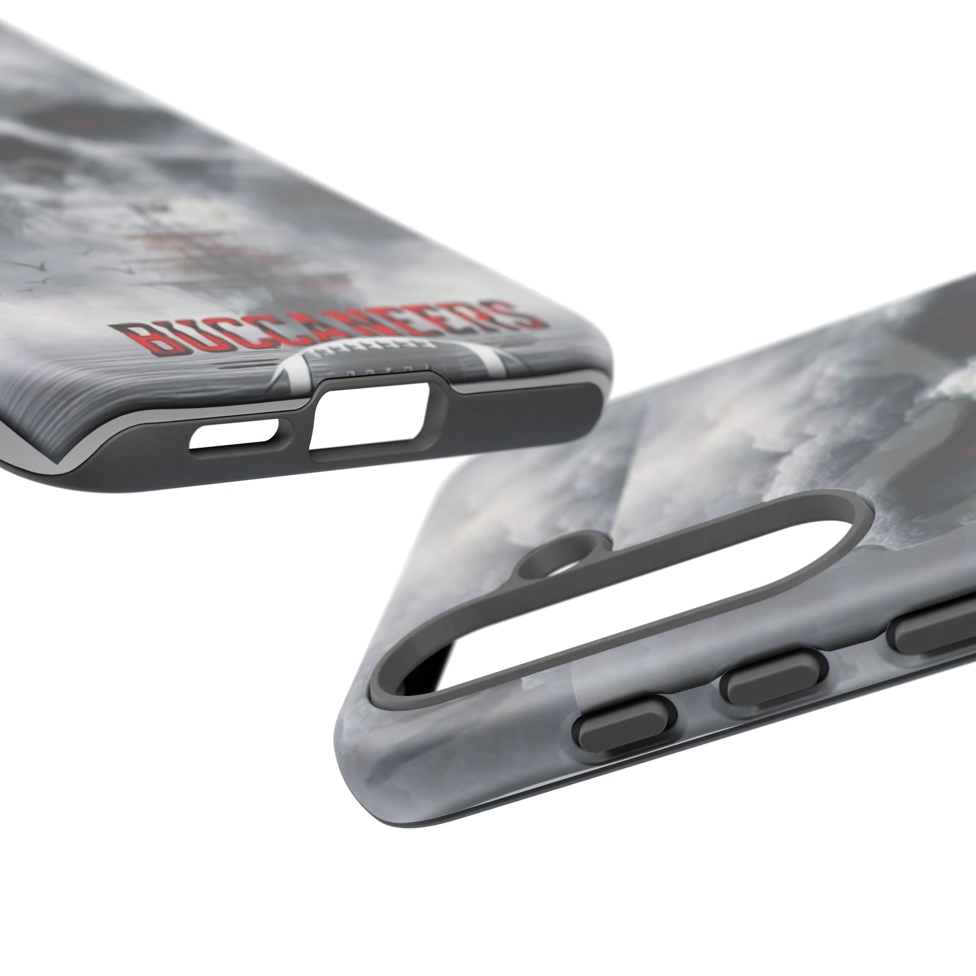 Skull Pirate Ship Football Buccaneers Tough Cases for iPhones, Samsung, and Pixel