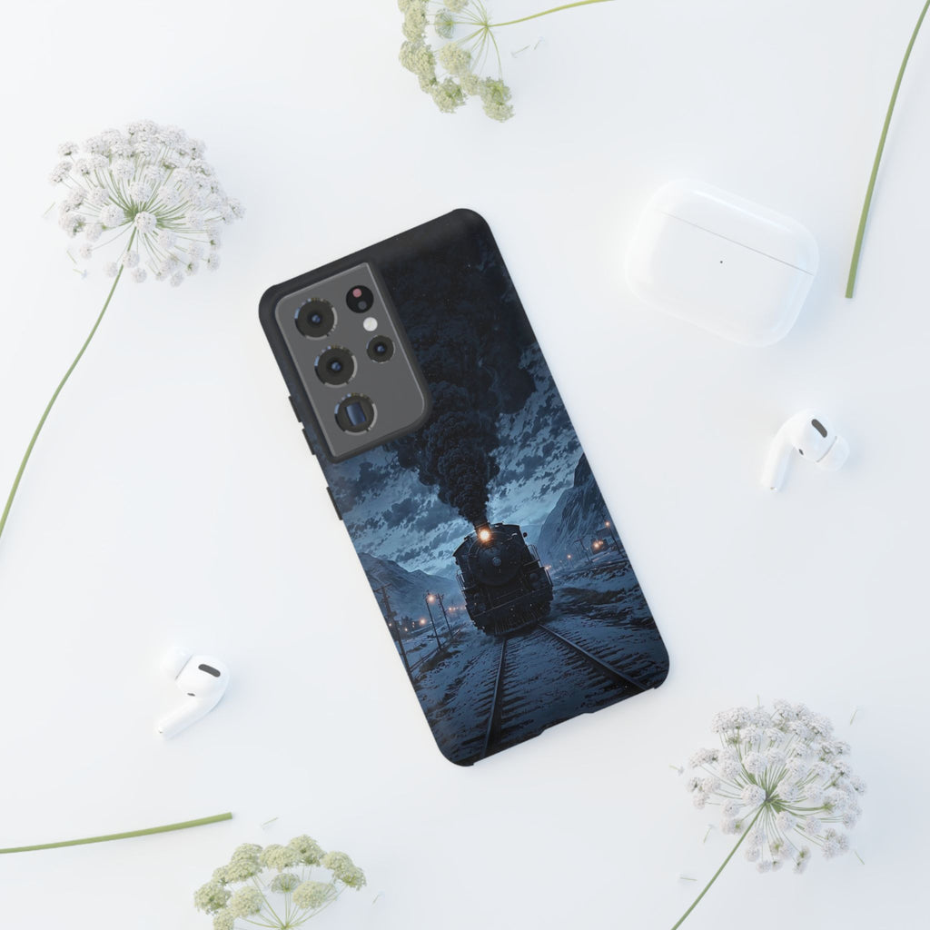 Steam Engine Train Themed Tough Cases for iPhones, Samsung, and Pixel