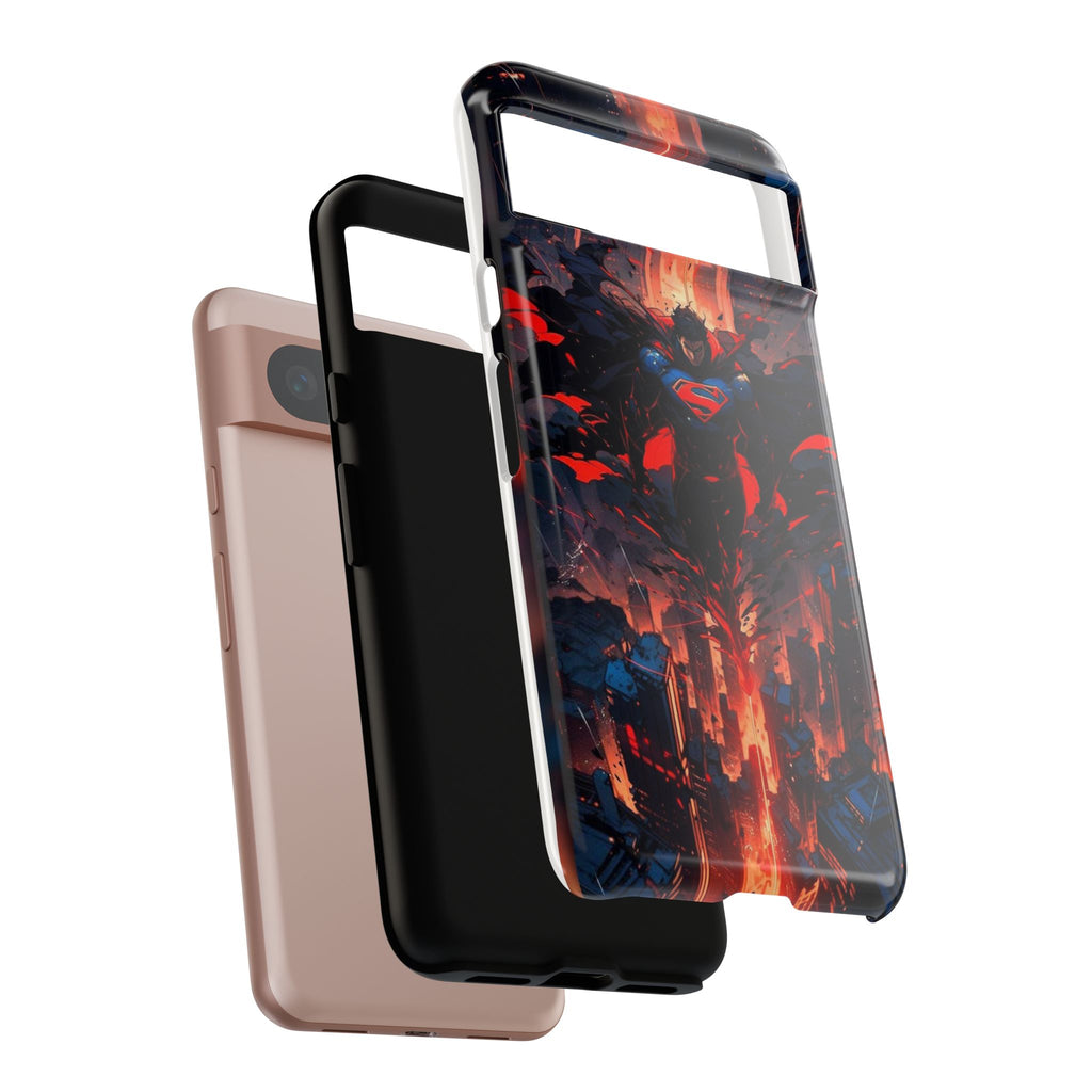 Anime Superman Tough Cases for iPhones, Samsung, and Pixel
