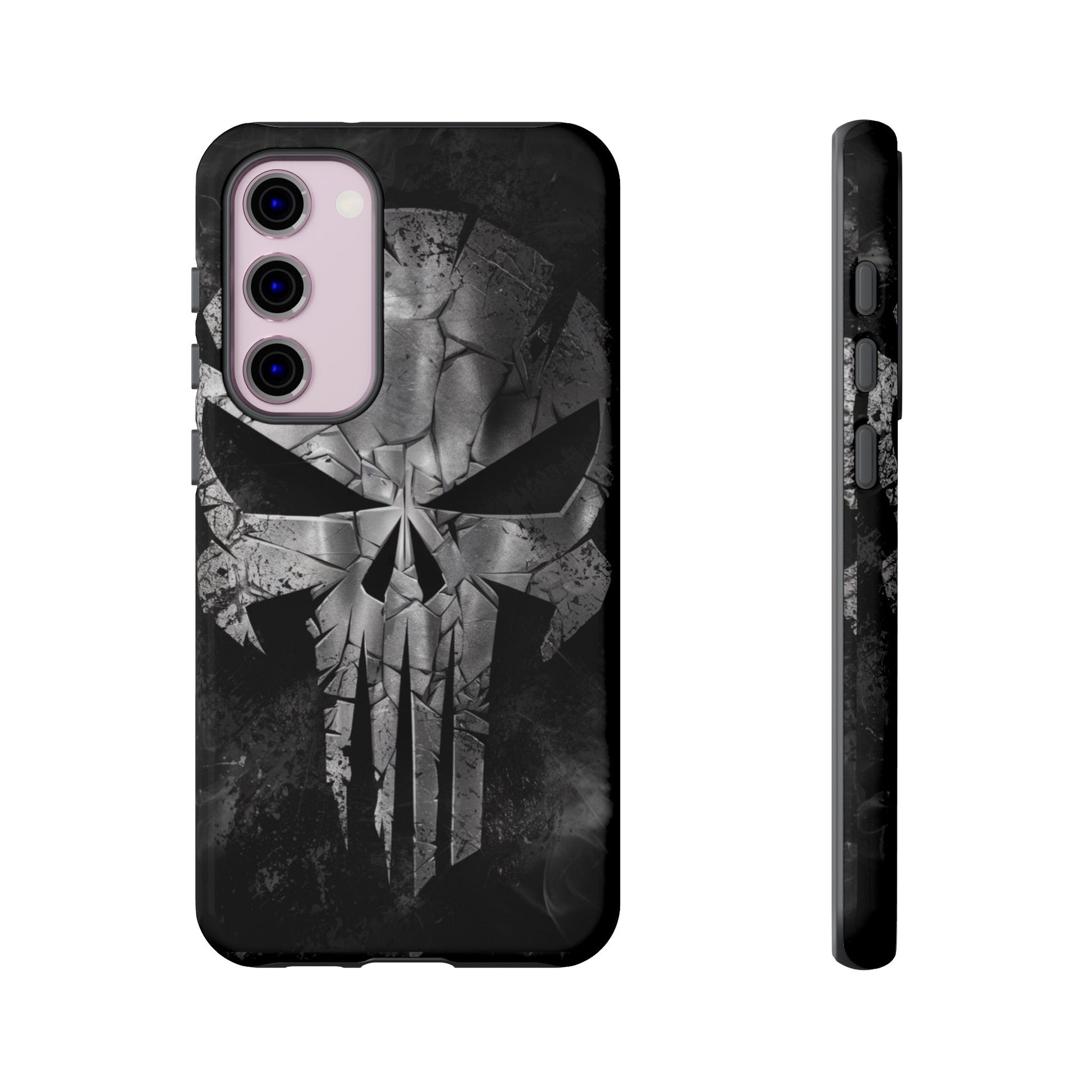The Punisher Logo Art Tough Cases for iPhones, Samsung, and Pixel