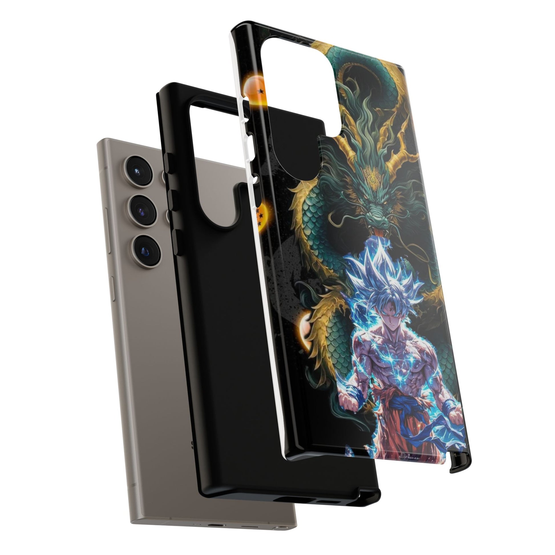 Anime Goku x Shenron Dragonball Z Tough Cases for iPhones, Samsung, and Pixel