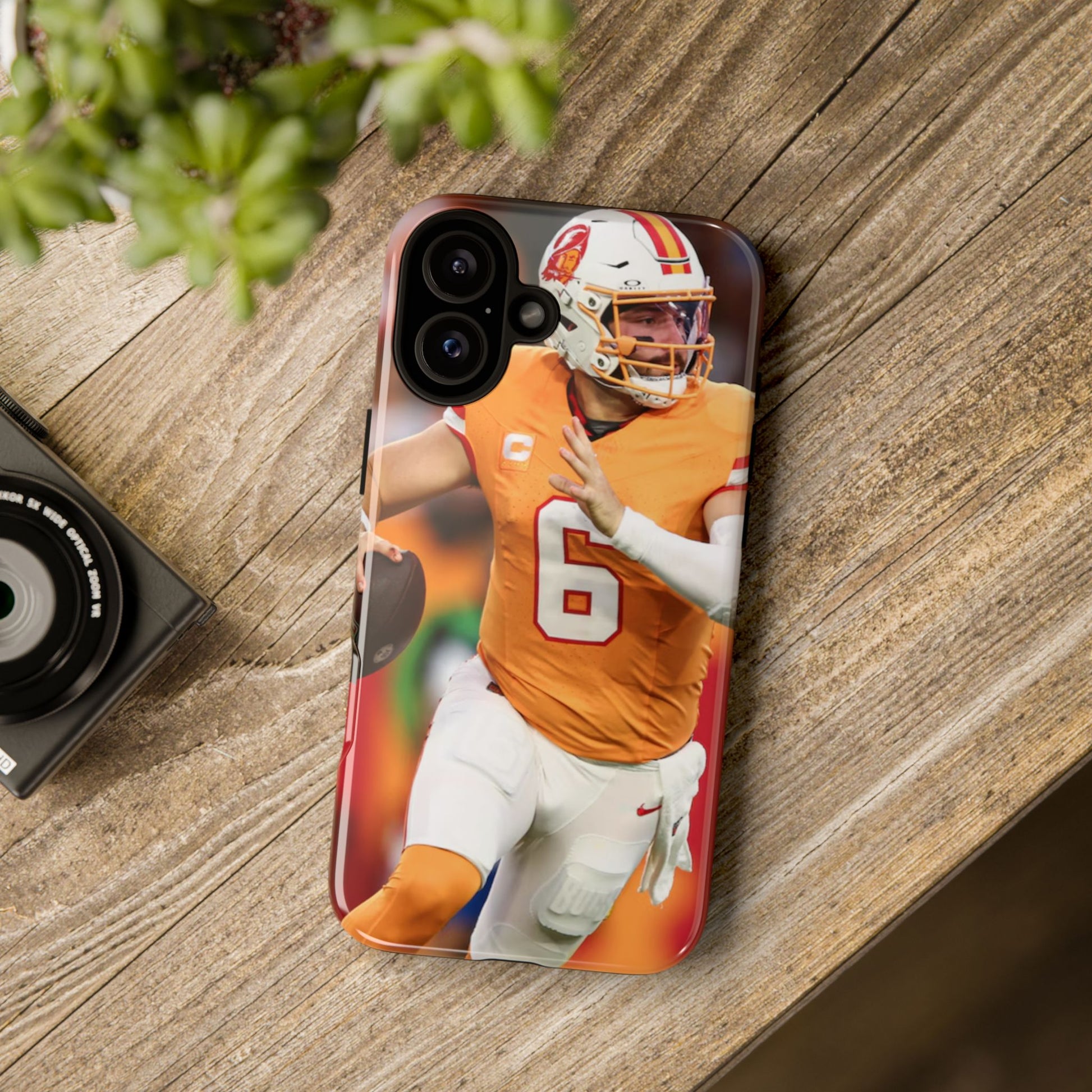Tampa Bay Buccaneers Baker Mayfield Football Tough Cases for iPhones, Samsung, and Pixel