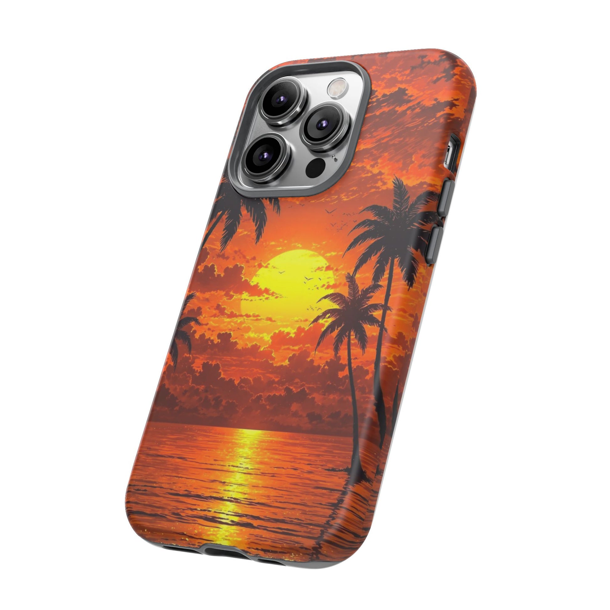 Beautiful Beach Sunset Tough Cases for iPhones, Samsung, and Pixel