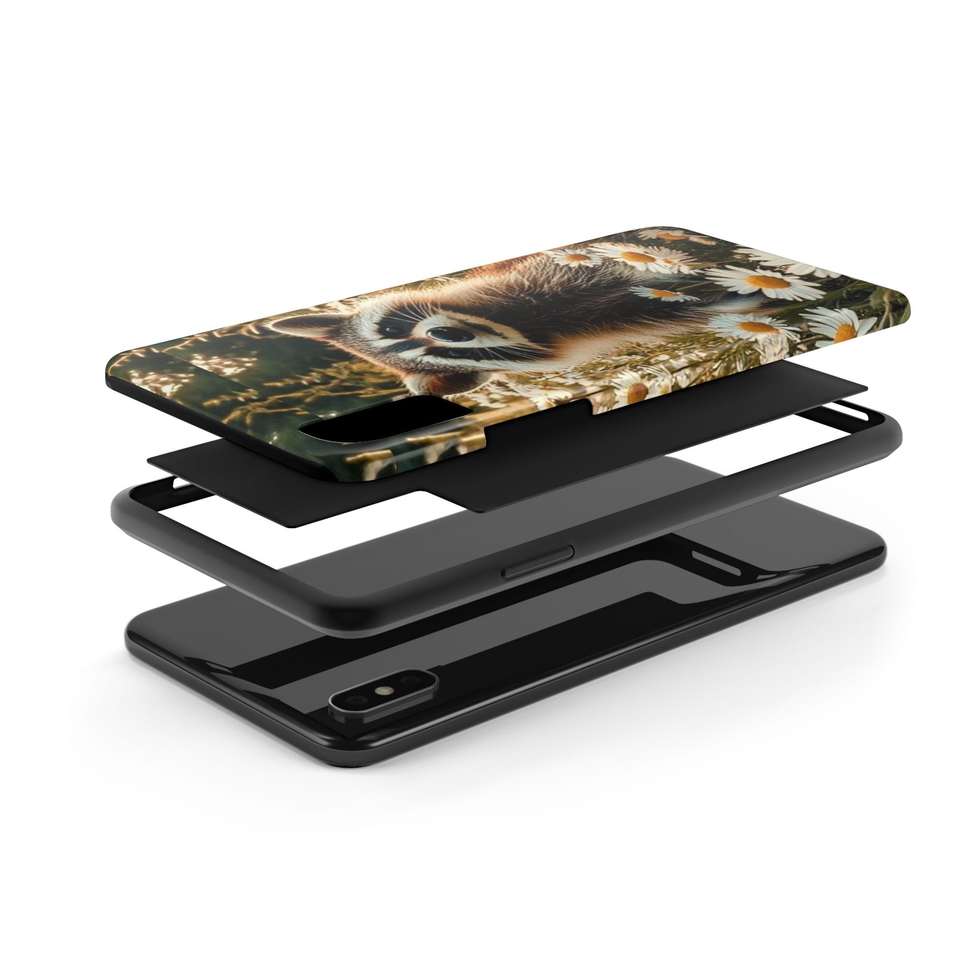 Cute Raccoon Theme Phone Cases for iPhones & Samsung Phones