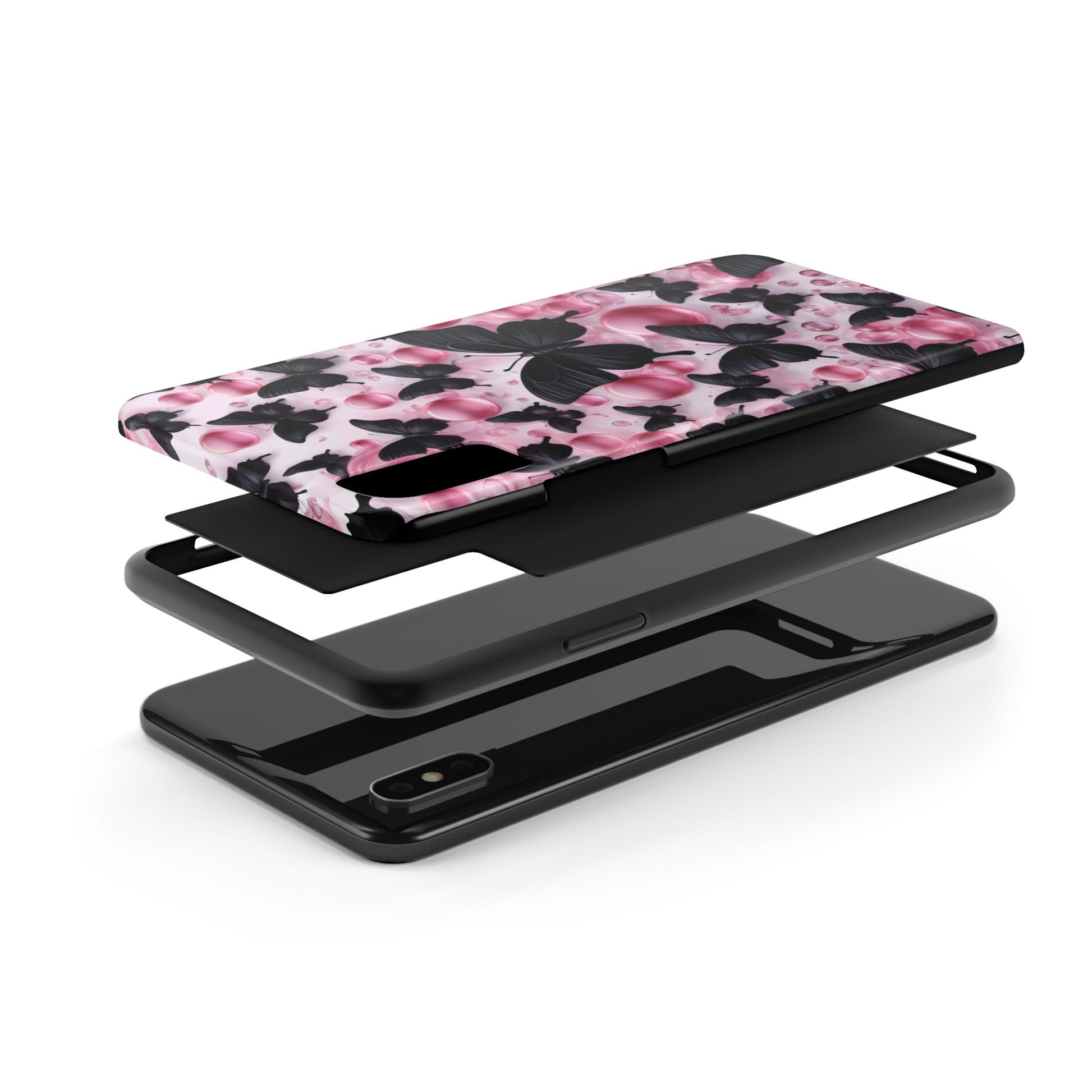 Pearls and Butterflies Theme Phone Cases for iPhones & Samsung Phones