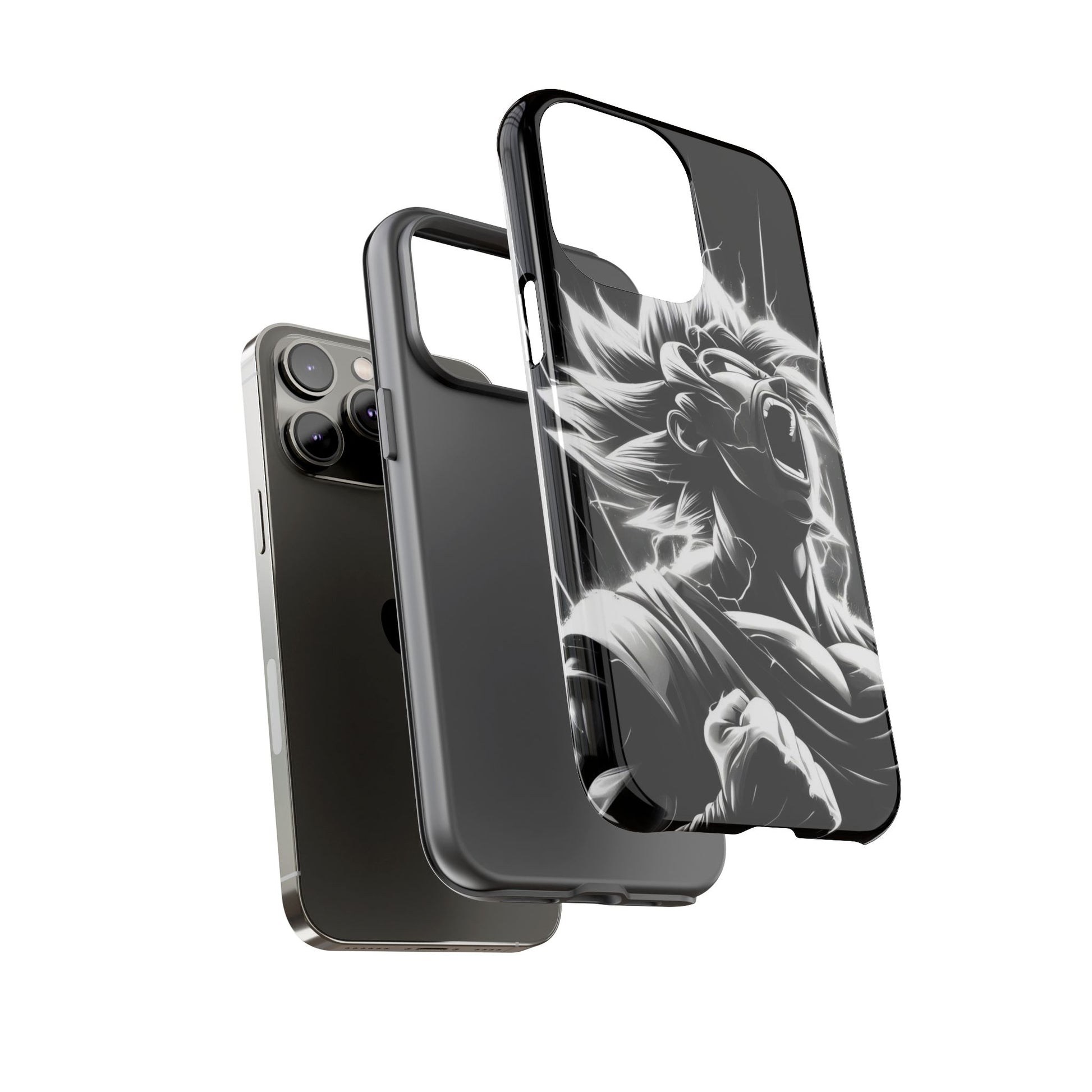 Anime Saiyan Rage Dragon ball Z Tough Cases for iPhones, Samsung, and Pixel