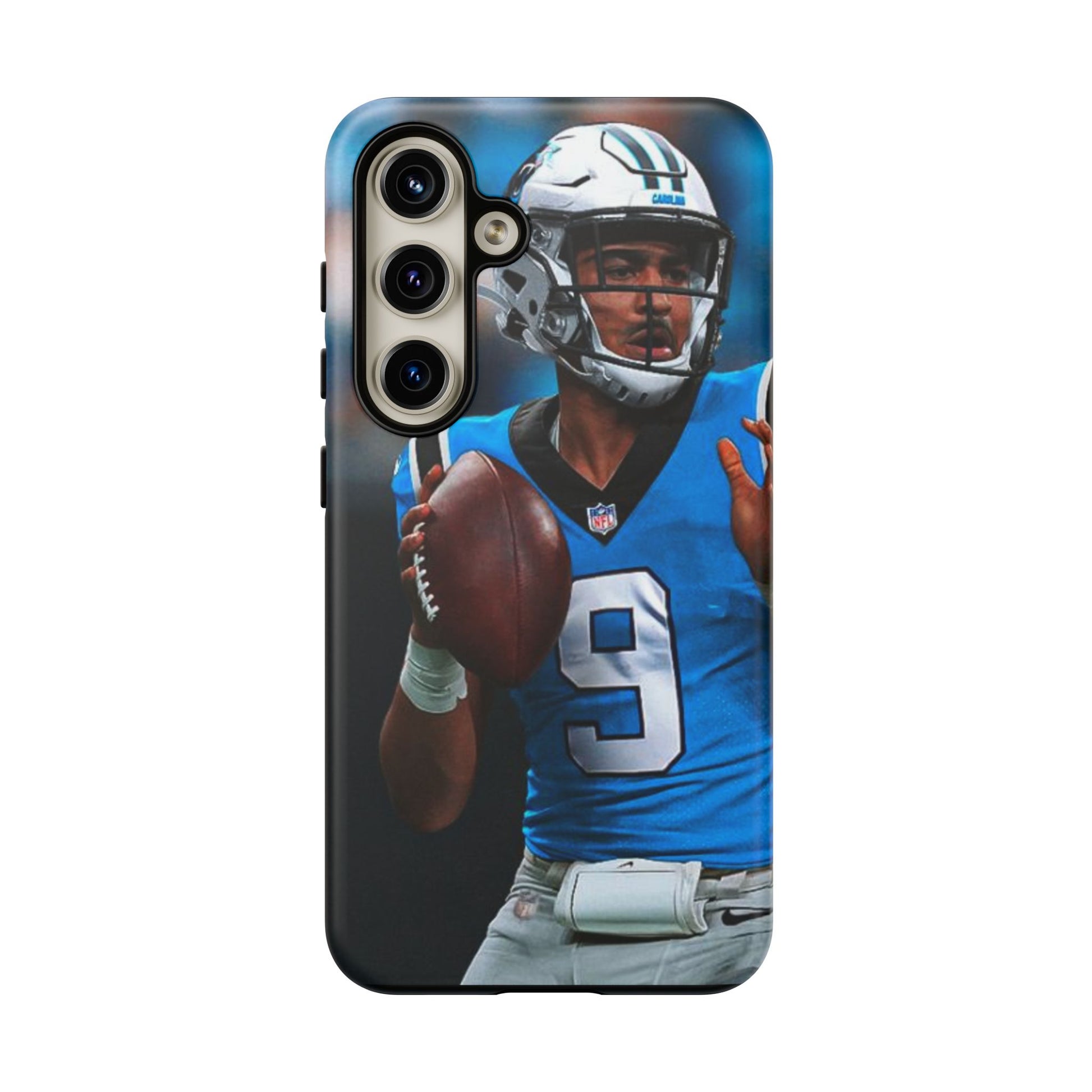 Carolina Panthers Bryce Young Football Tough Cases for iPhones, Samsung, and Pixel