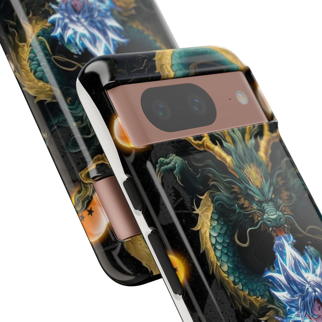 Anime Goku x Shenron Dragonball Z Tough Cases for iPhones, Samsung, and Pixel