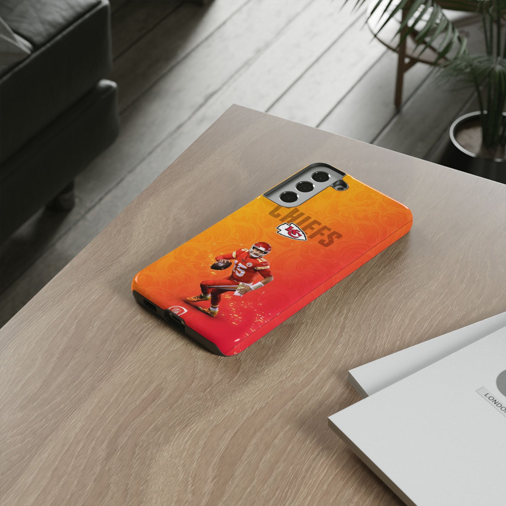 Kansas City Chiefs Patrick Mahomes Football Tough Cases for iPhones, Samsung, and Pixel