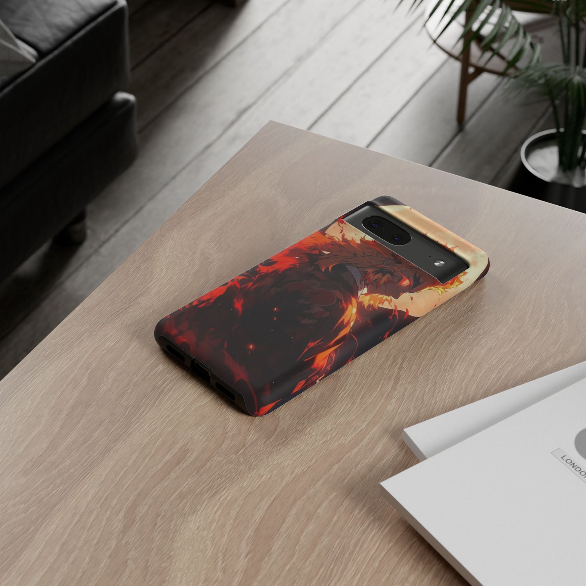 Demon Sl;ayer Rengoku Anime Phone Case, Tough Cases for iPhones, Samsung, and Pixel