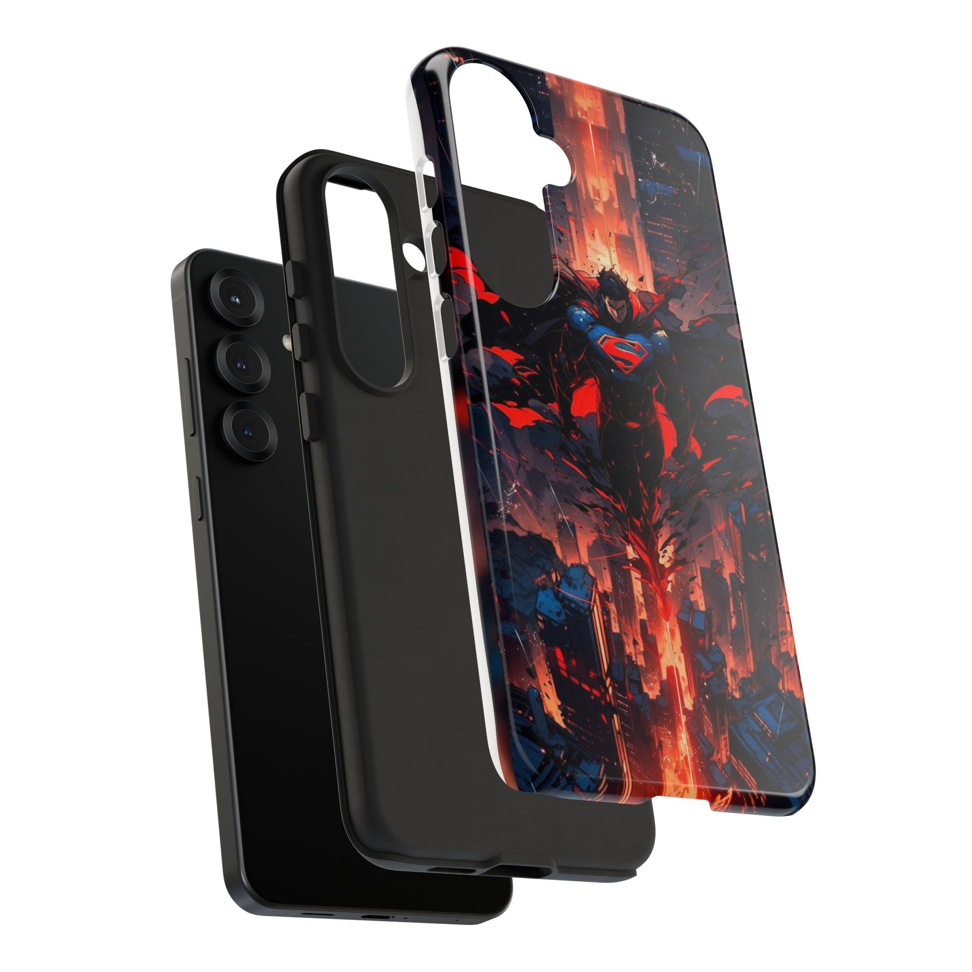 Anime Superman Tough Cases for iPhones, Samsung, and Pixel