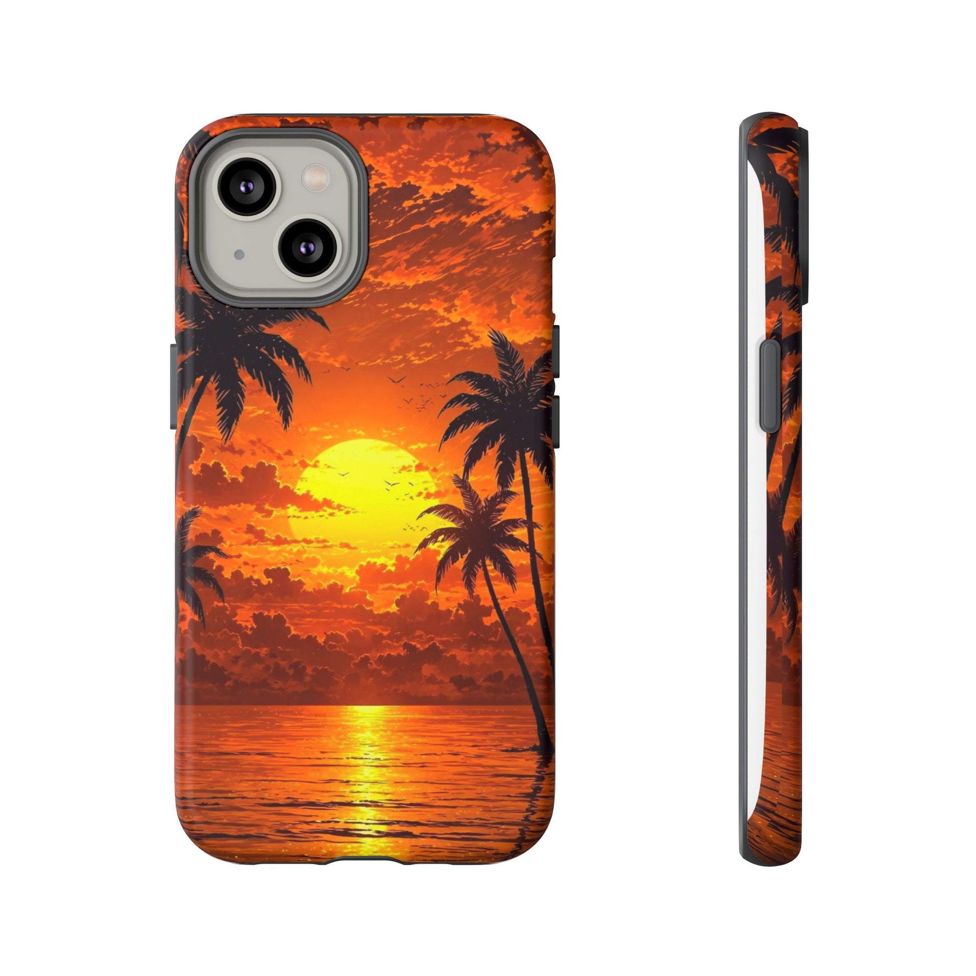 Beautiful Beach Sunset Tough Cases for iPhones, Samsung, and Pixel