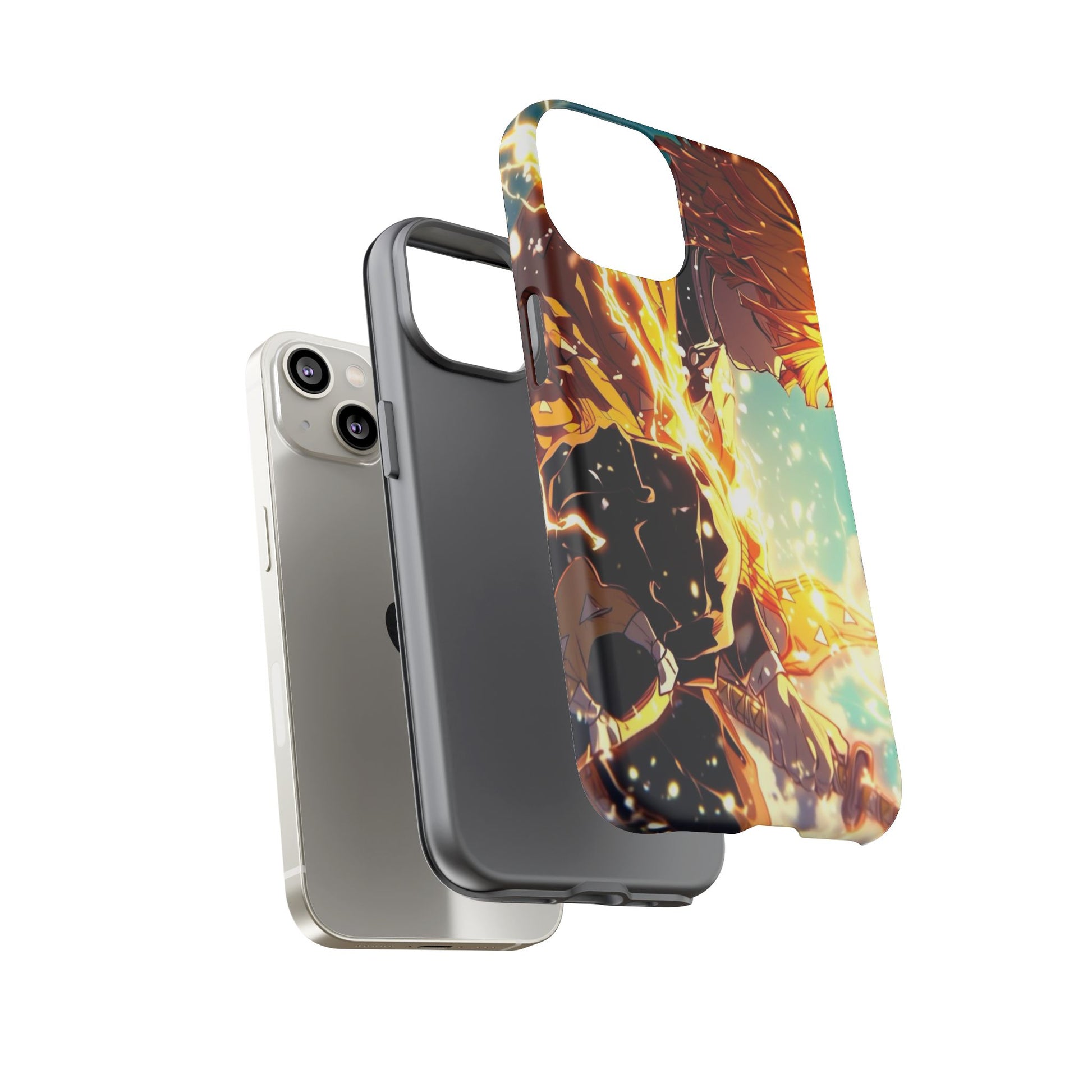 Demon Slayer Zenitsu Anime Theme Phone Case, Tough Cases for iPhones, Samsung, and Pixel