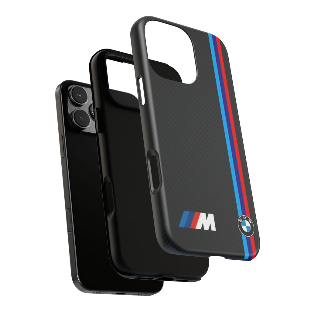 BMW M Stripes Carbon Fiber Design Tough Cases for iPhones, Samsung, and Pixel