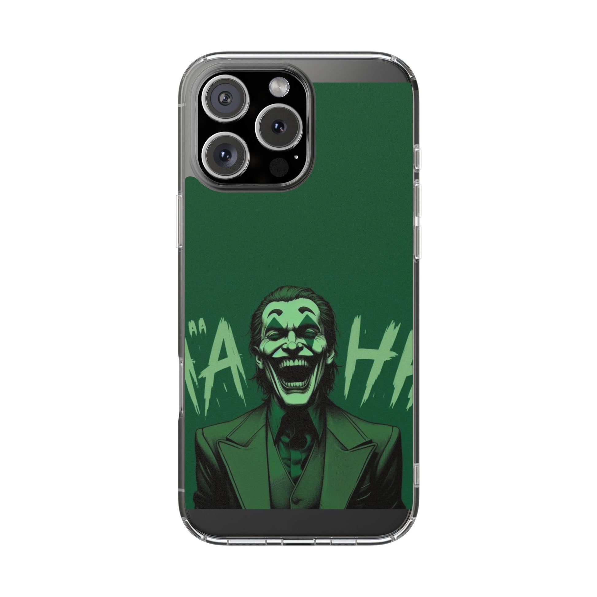 Phone Case, Comic book Inspired Design Joker Hahaha, Clear Phone Cover, Funny