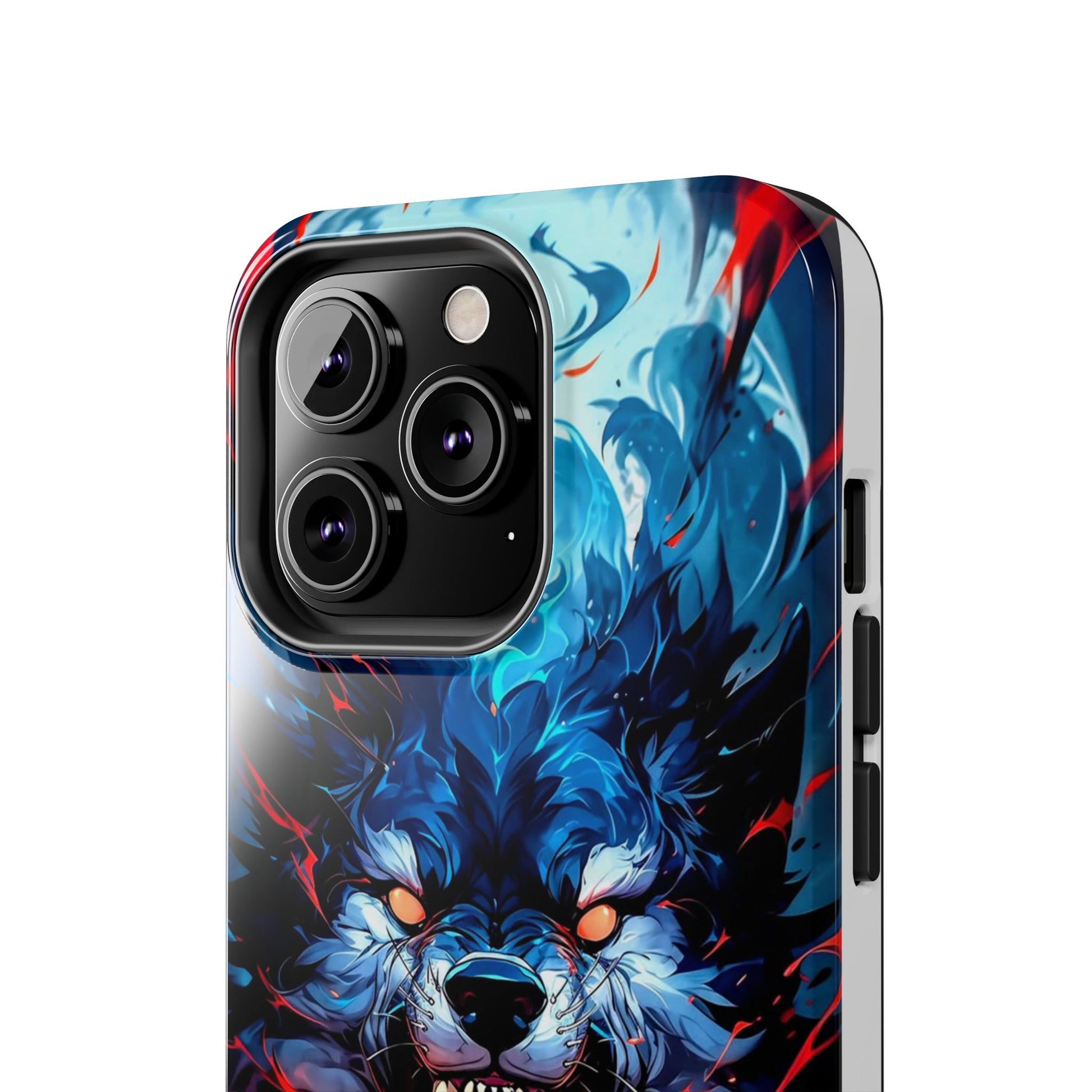 Aggressive Wolf Art Themed Tough Phone Cases for Iphones & Samsung Phones