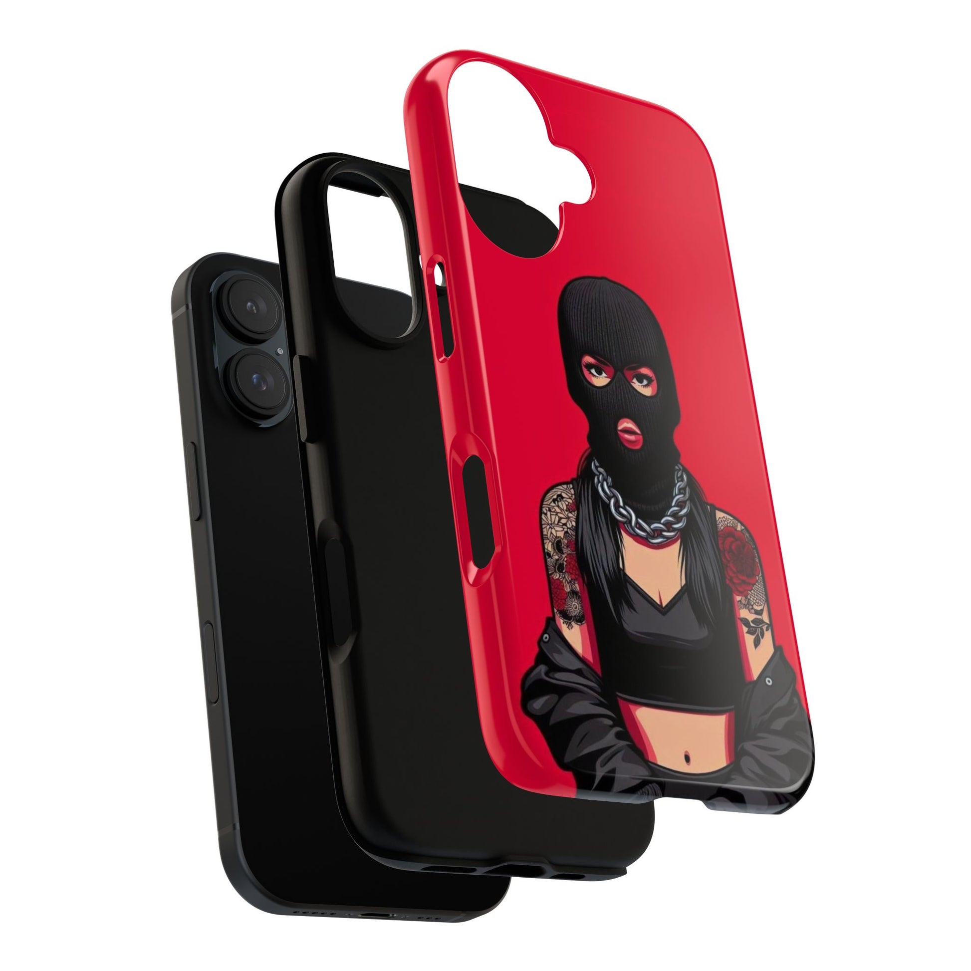 Thug Girl Red Design Tough Cases for iPhones, Samsung, and Pixel