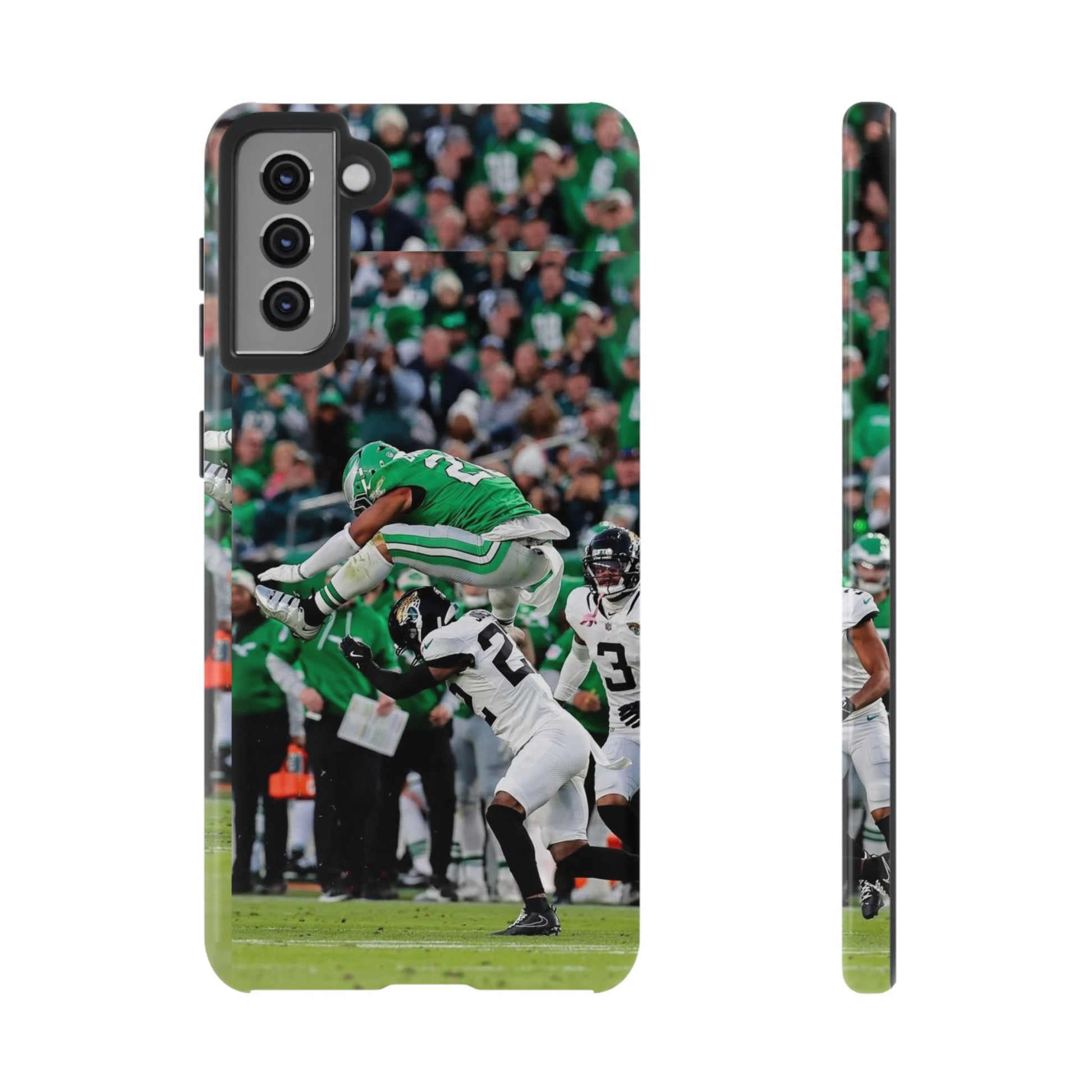 Saquon Barkley The Huddle Eagles Football Tough Cases for iPhones, Samsung, and Pixel