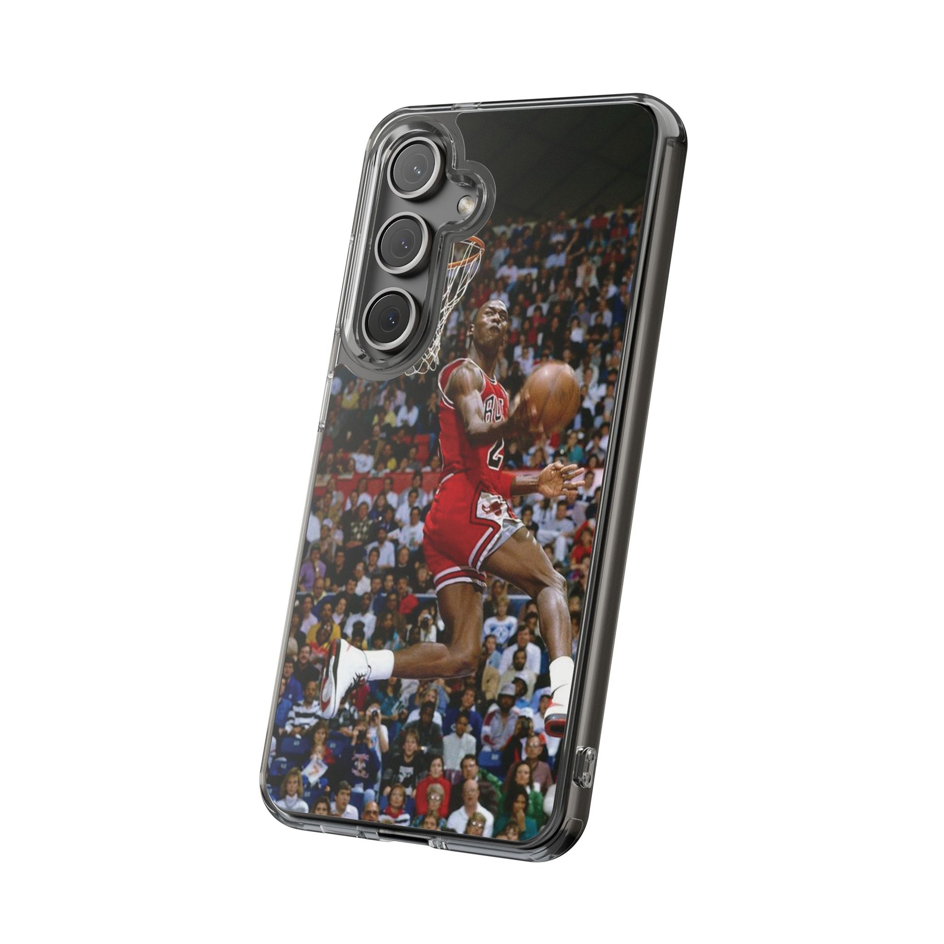 Vintage Jordan Dunk themed Basketball Inspired design Clear Phone Cases
