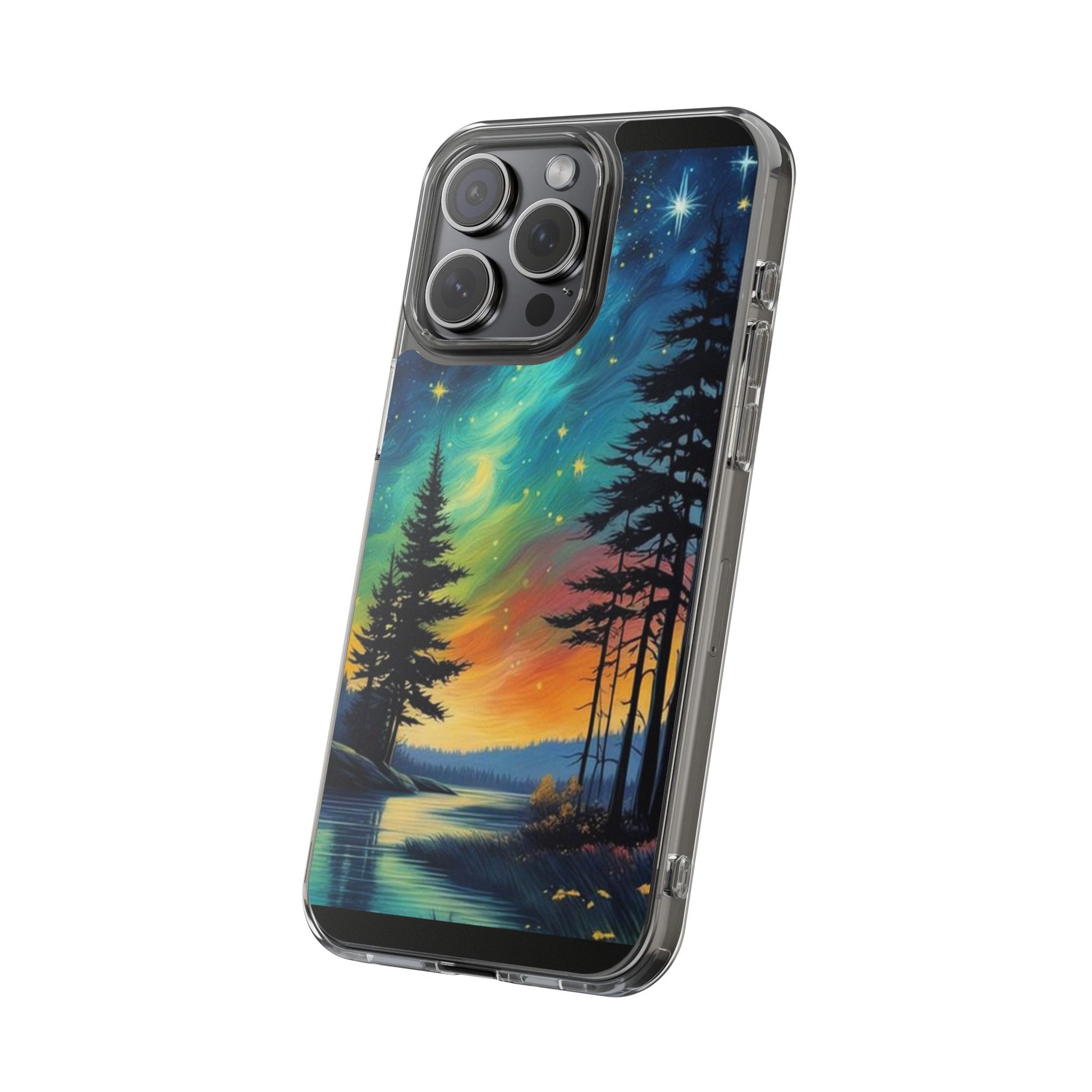 Starry Night Style Forest Art Iphone, Samsung case