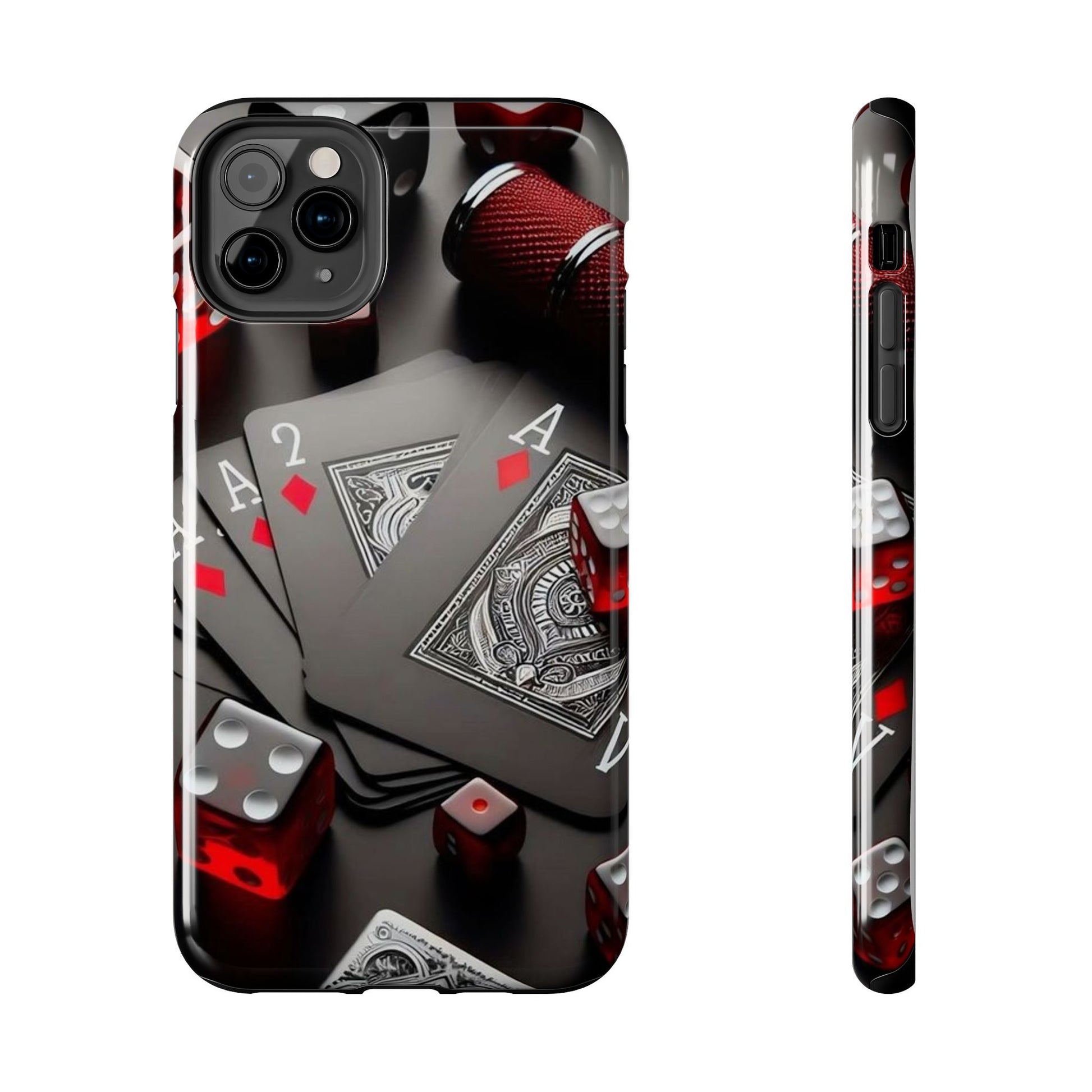Casino Cards, Dice, and Chips Theme Phone Cases for Iphones & Samsung Phones