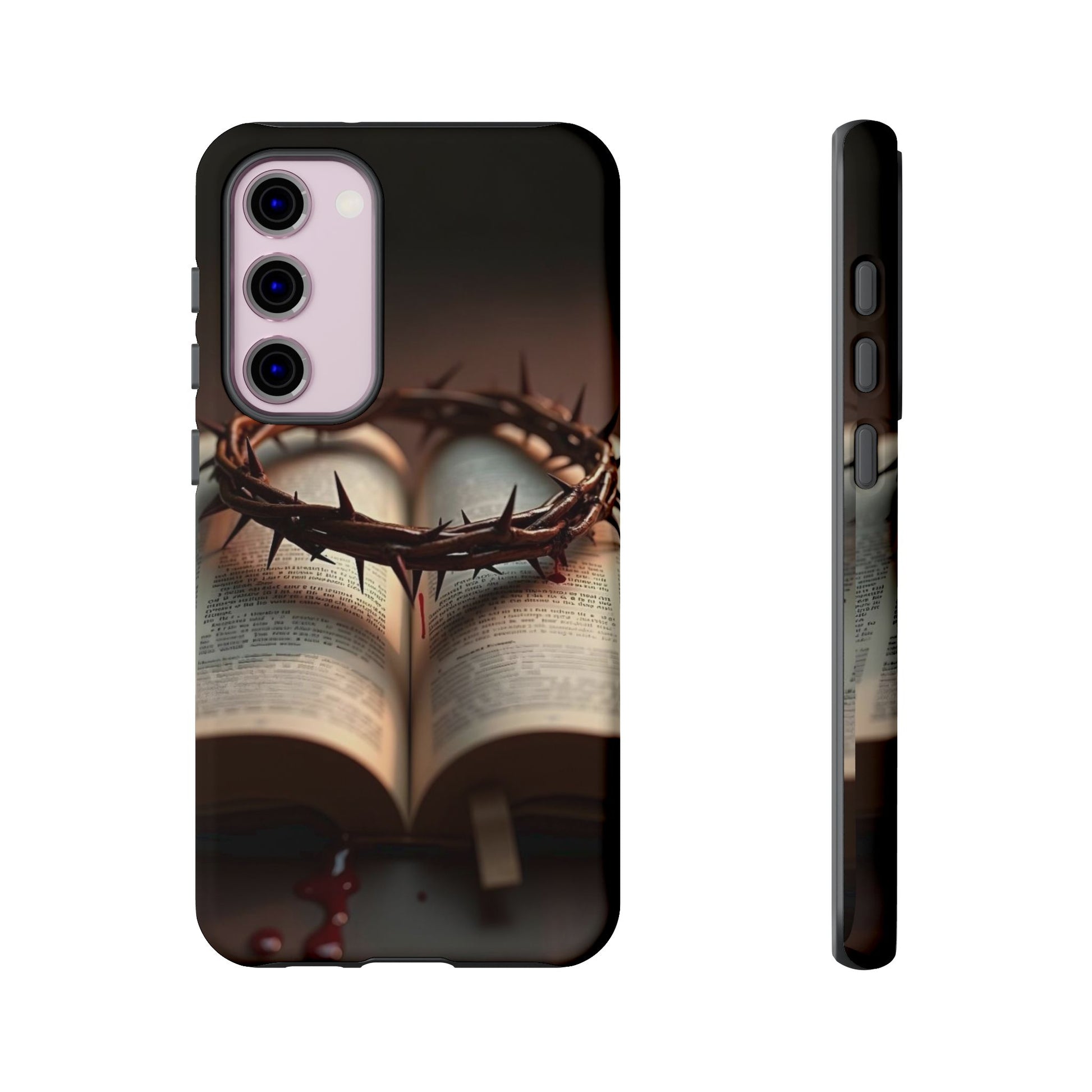 Crown of Thorns and Bible Christian Tough Cases for iPhones, Samsung, and Pixel