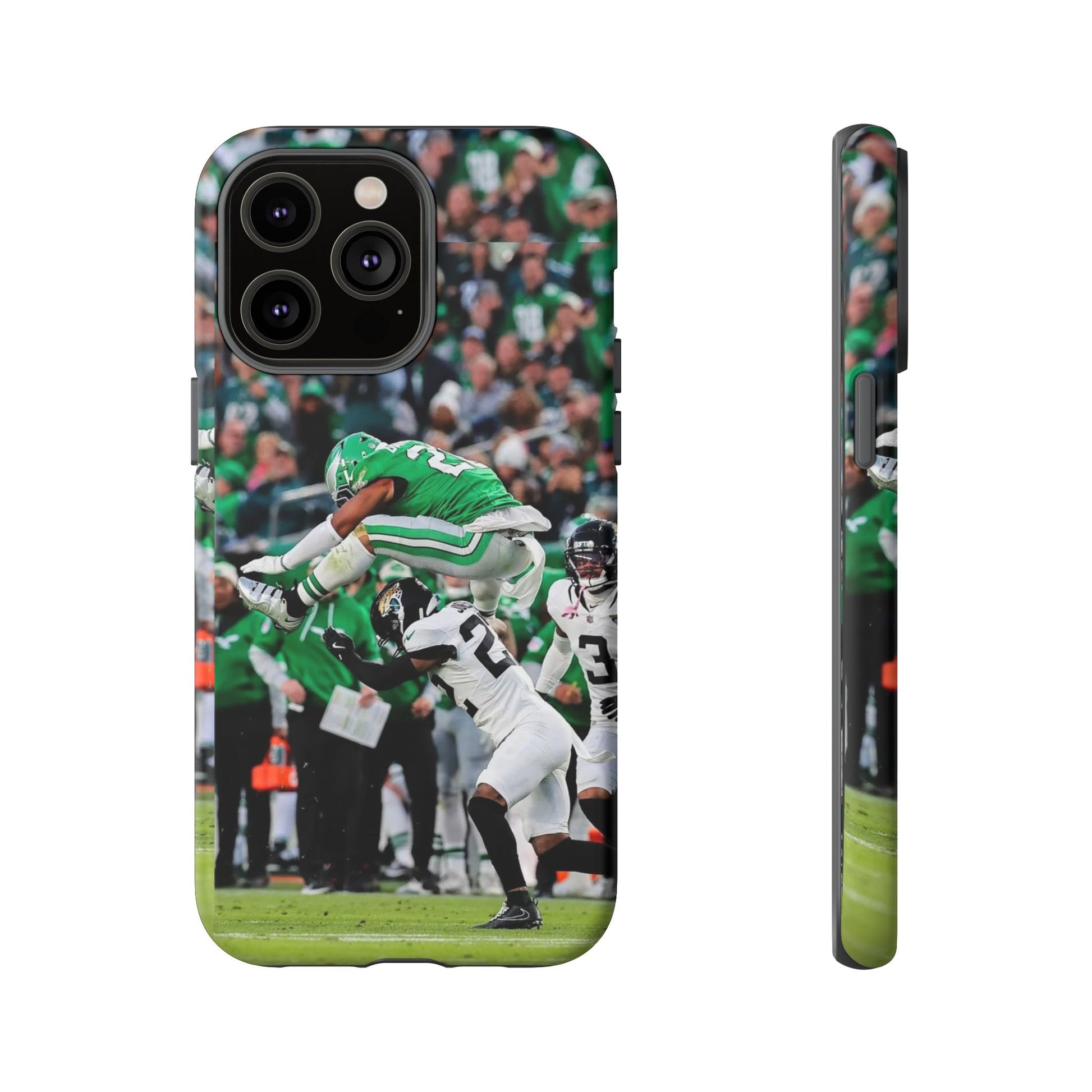 Saquon Barkley The Huddle Eagles Football Tough Cases for iPhones, Samsung, and Pixel