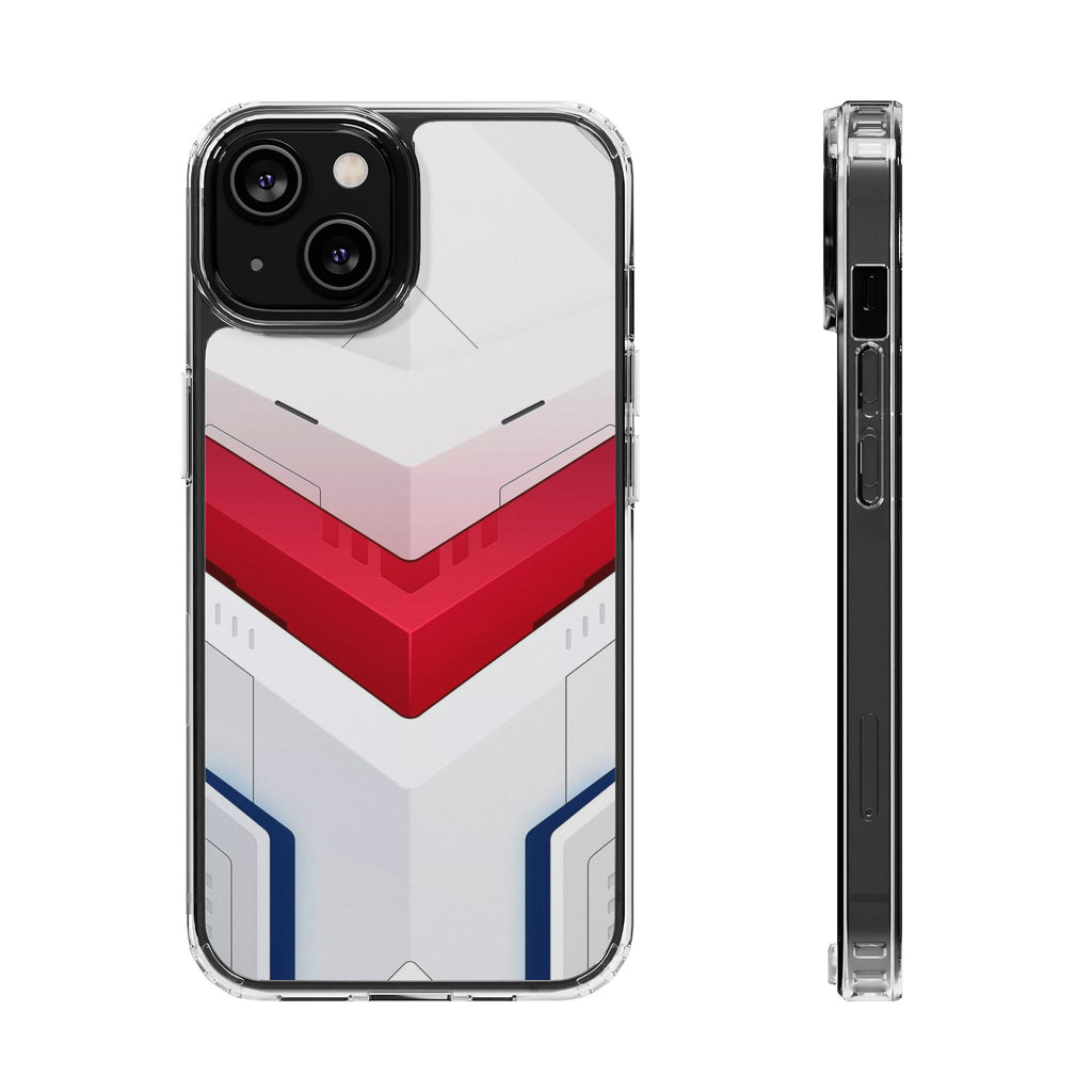 Mecha Armor Phone Case, Gundam Clear Cover for iPhone & Samsung - Gift for Anime