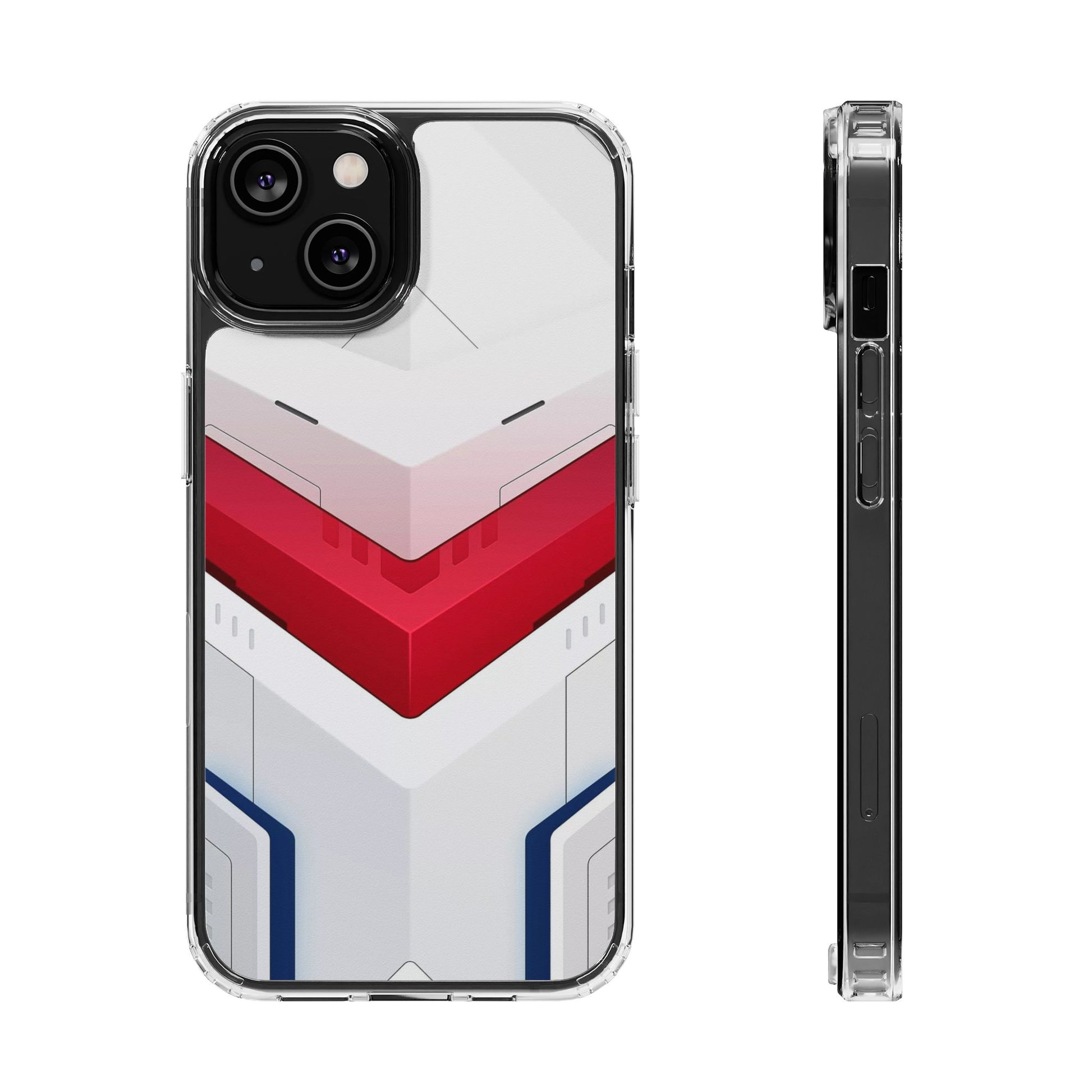 Mecha Armor Phone Case, Gundam Clear Cover for iPhone & Samsung - Gift for Anime