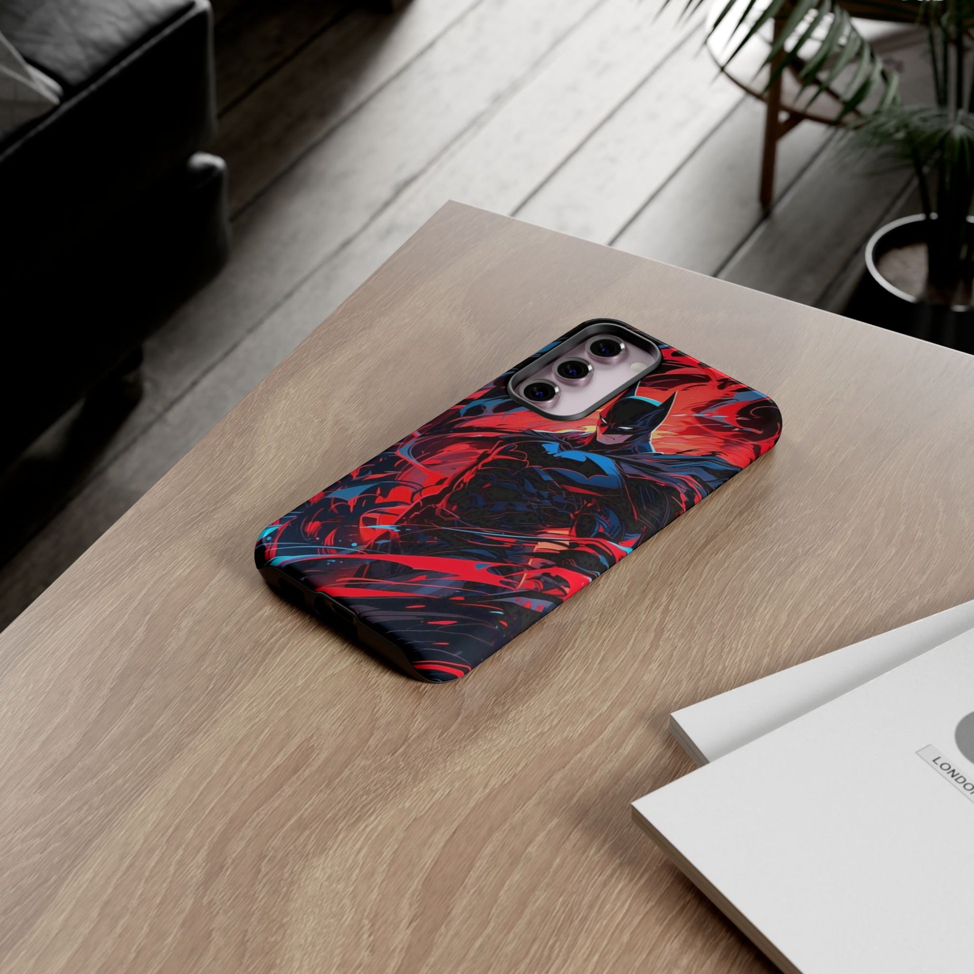 The Dark Knight Batman Art Tough Cases for iPhones, Samsung, and Pixel