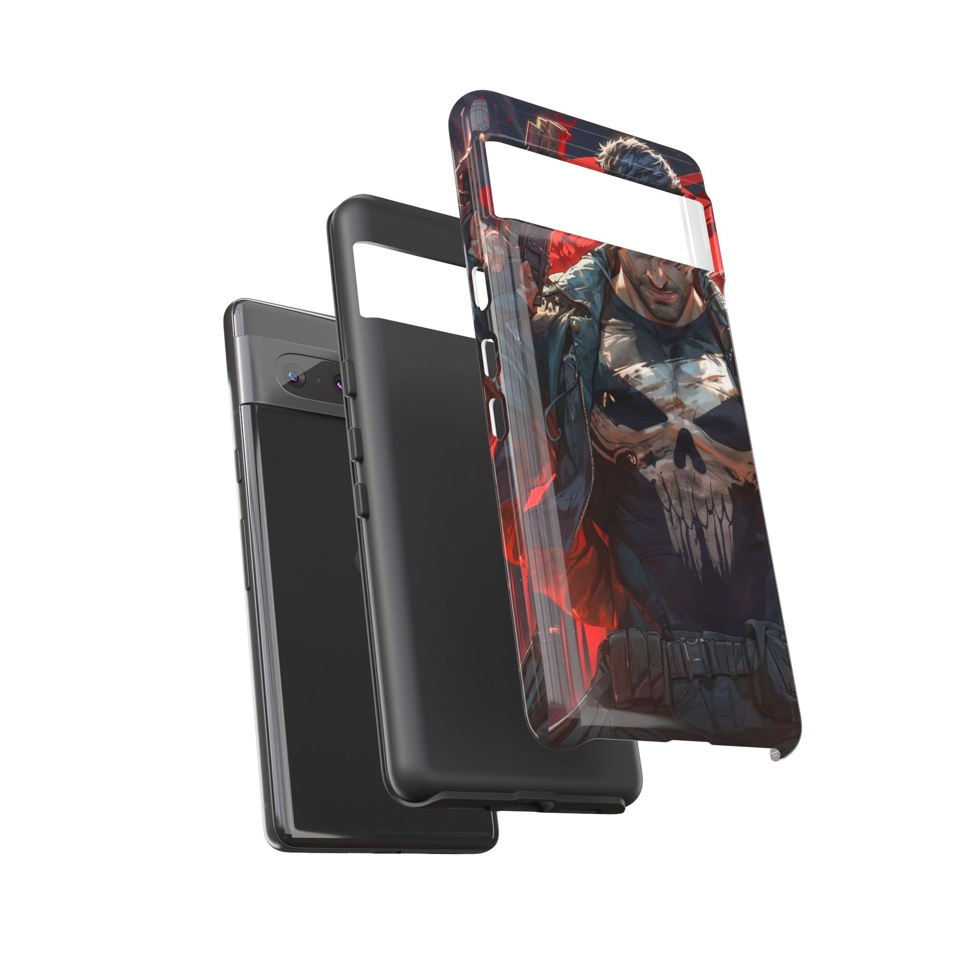 Punisher Tough Cases for iPhones, Samsung, and Pixel