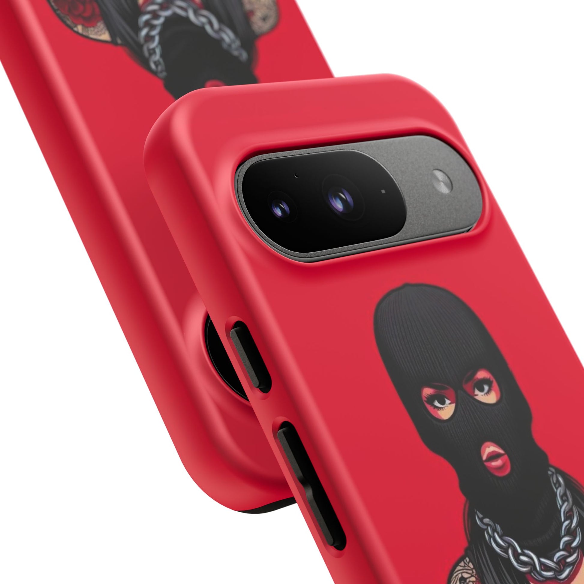 Thug Girl Red Design Tough Cases for iPhones, Samsung, and Pixel