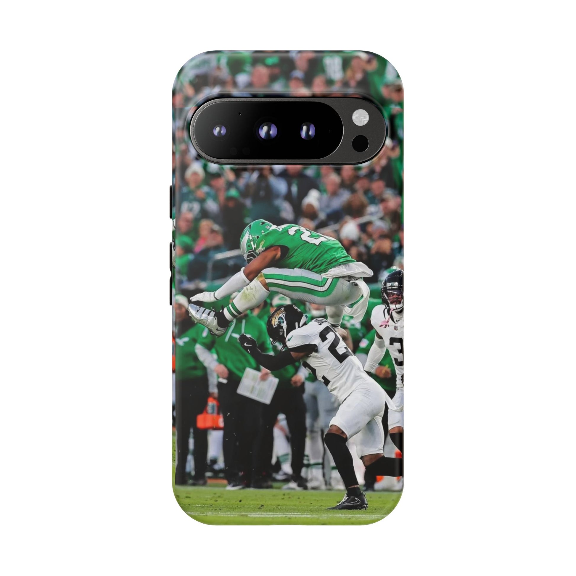 Saquon Barkley The Huddle Eagles Football Tough Cases for iPhones, Samsung, and Pixel