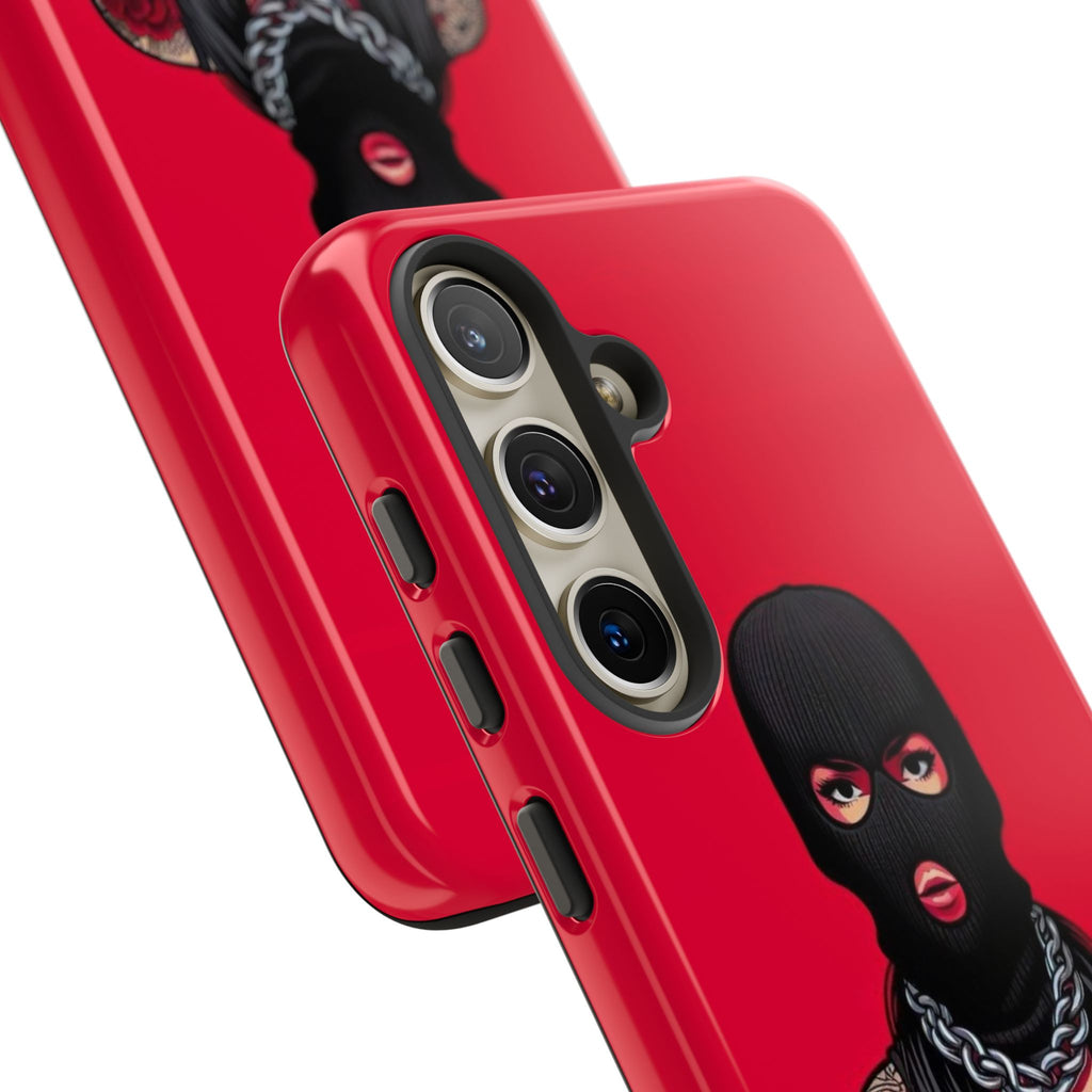 Thug Girl Red Design Tough Cases for iPhones, Samsung, and Pixel