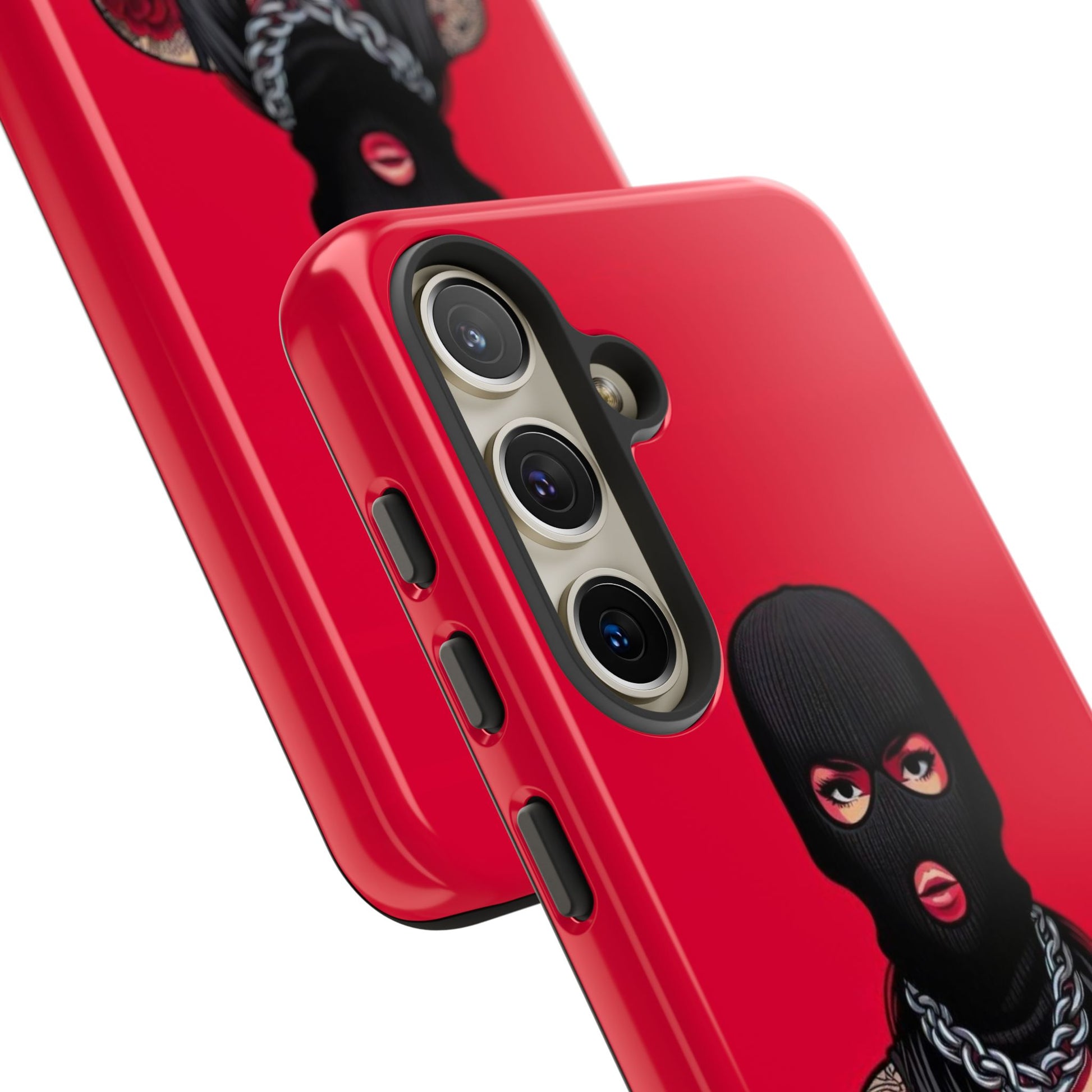 Thug Girl Red Design Tough Cases for iPhones, Samsung, and Pixel