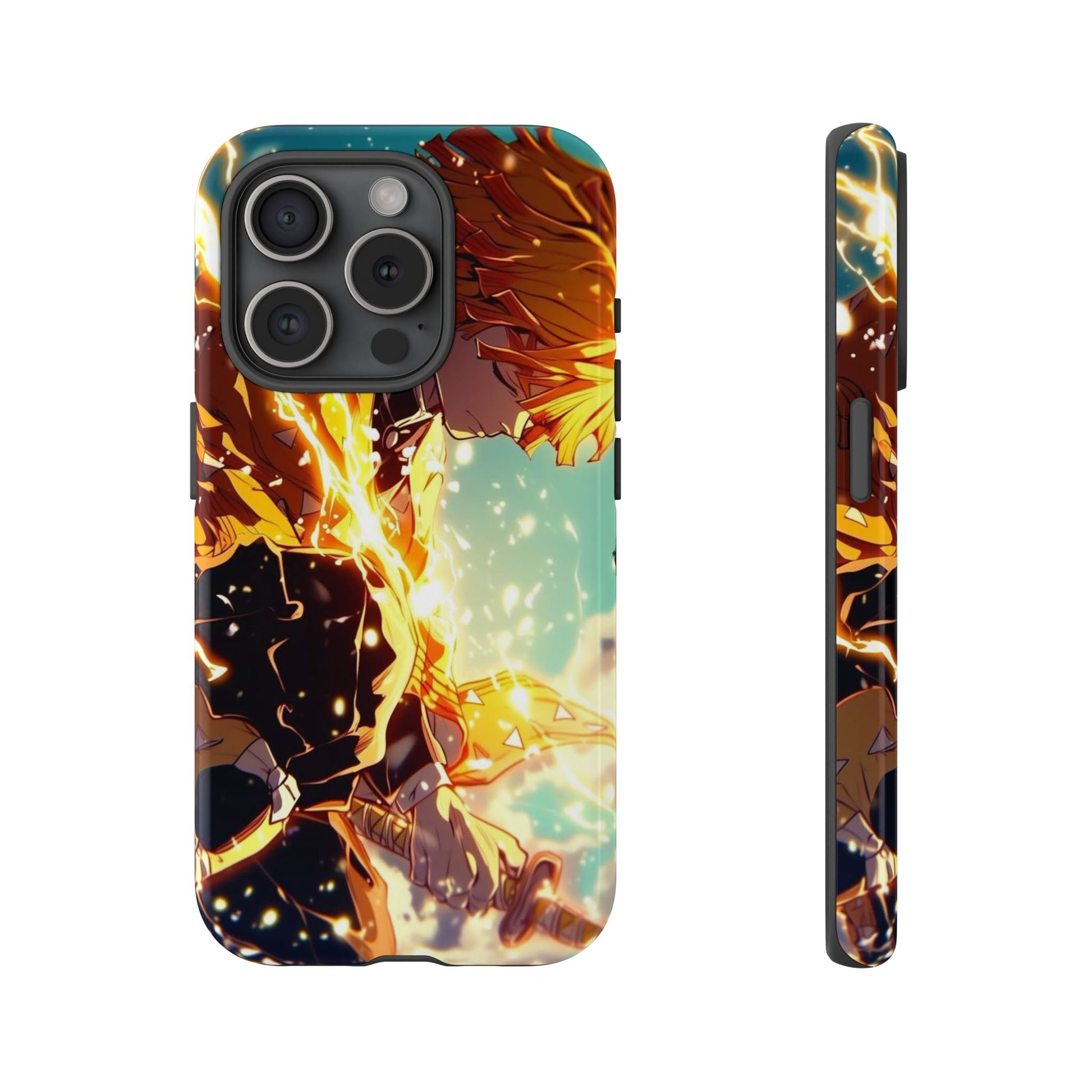 Demon Slayer Zenitsu Anime Theme Phone Case, Tough Cases for iPhones, Samsung, and Pixel