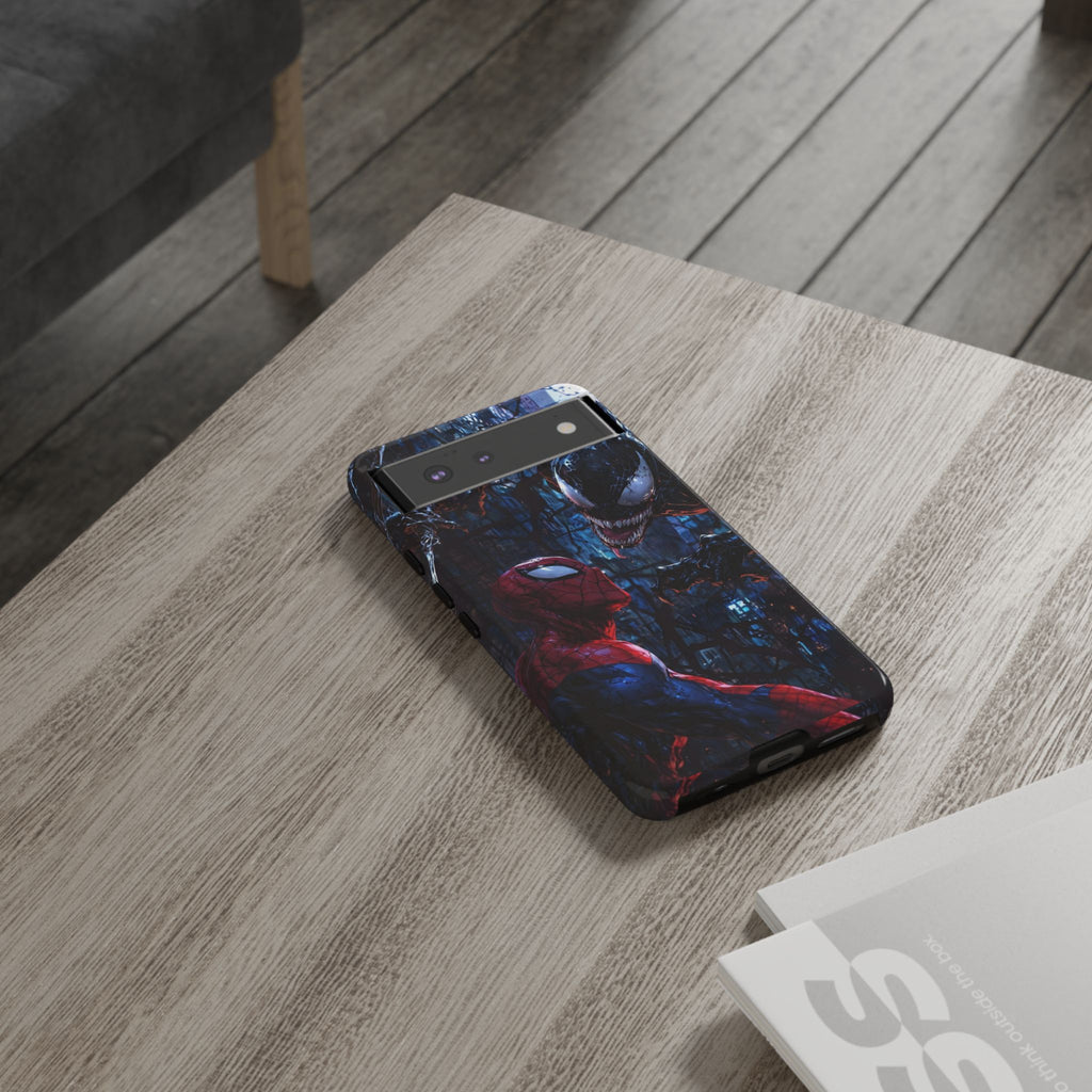 Venom x Spiderman Phone Case, Tough Cases for iPhones, Samsung, and Pixel