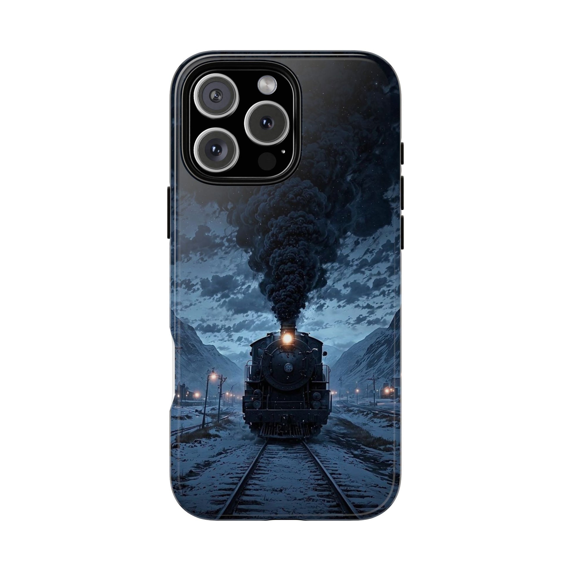 Steam Engine Train Themed Tough Cases for iPhones, Samsung, and Pixel